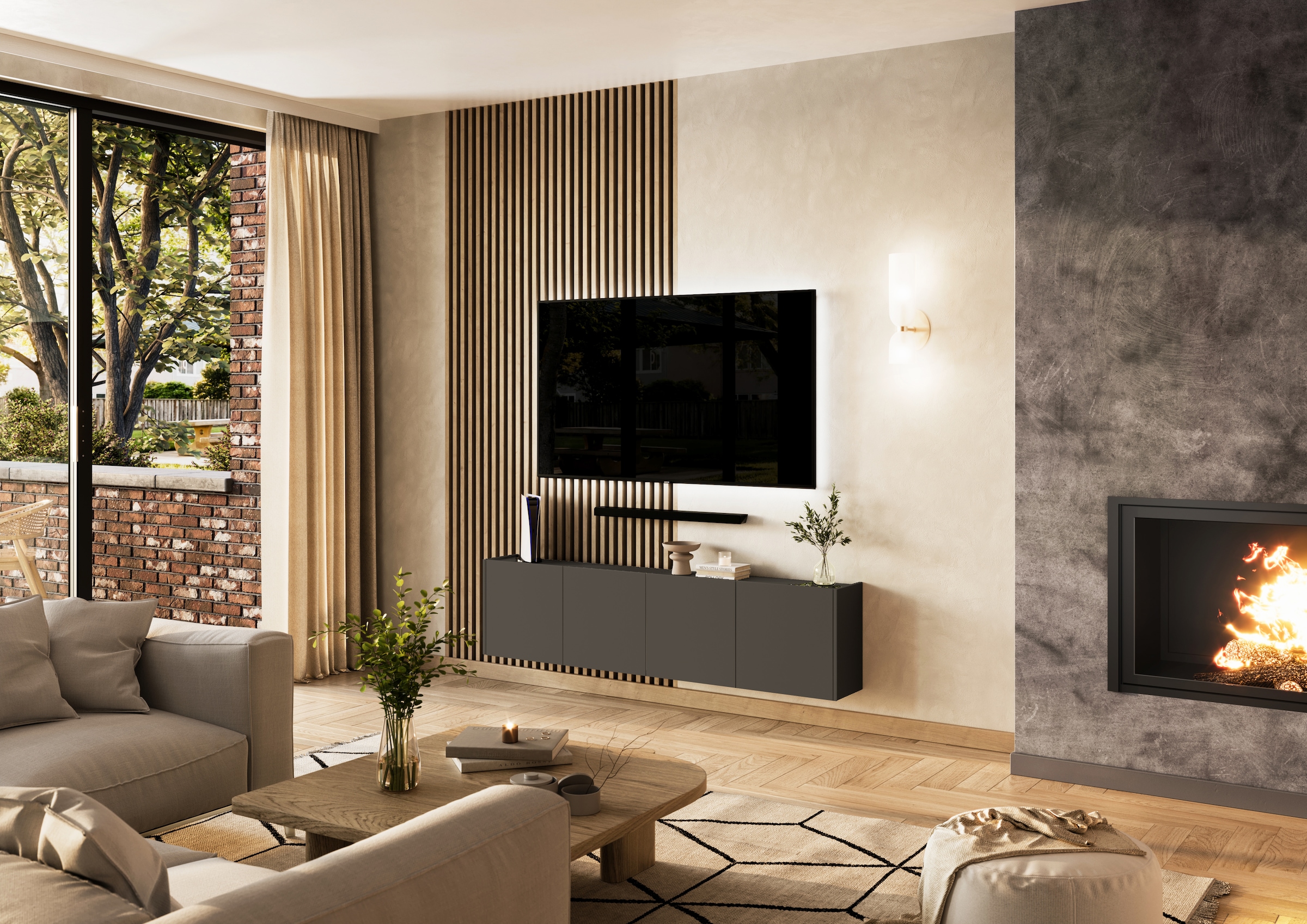 GERMANIA Mehrzweckschrank »Libbiano« mit Balkonoptik