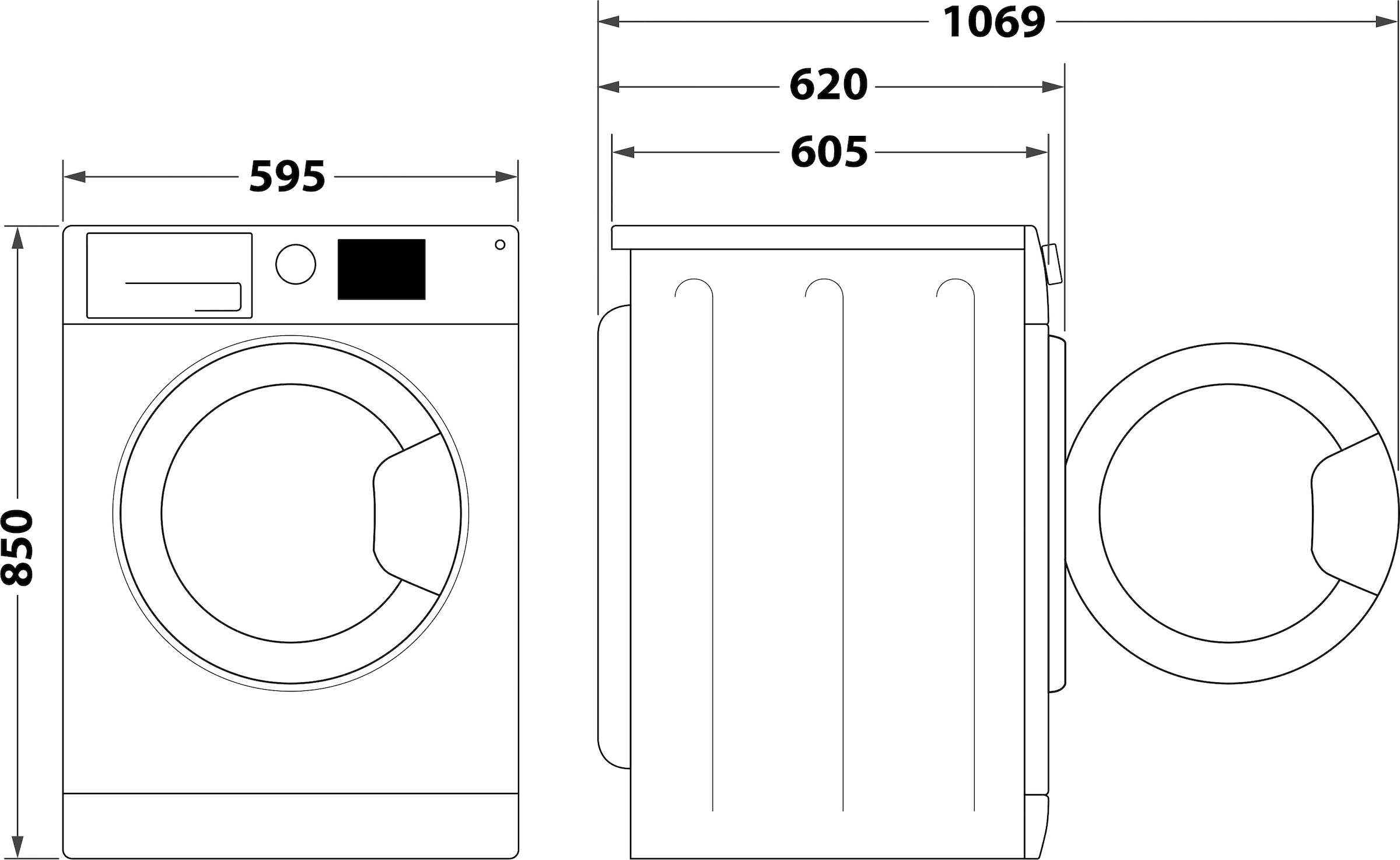 Privileg Waschmaschine »PWFV X 1073 A«, 10 kg, 1400 U/min, Dampf-Programme für Baumwolle und Hemden – glättet die Fasern