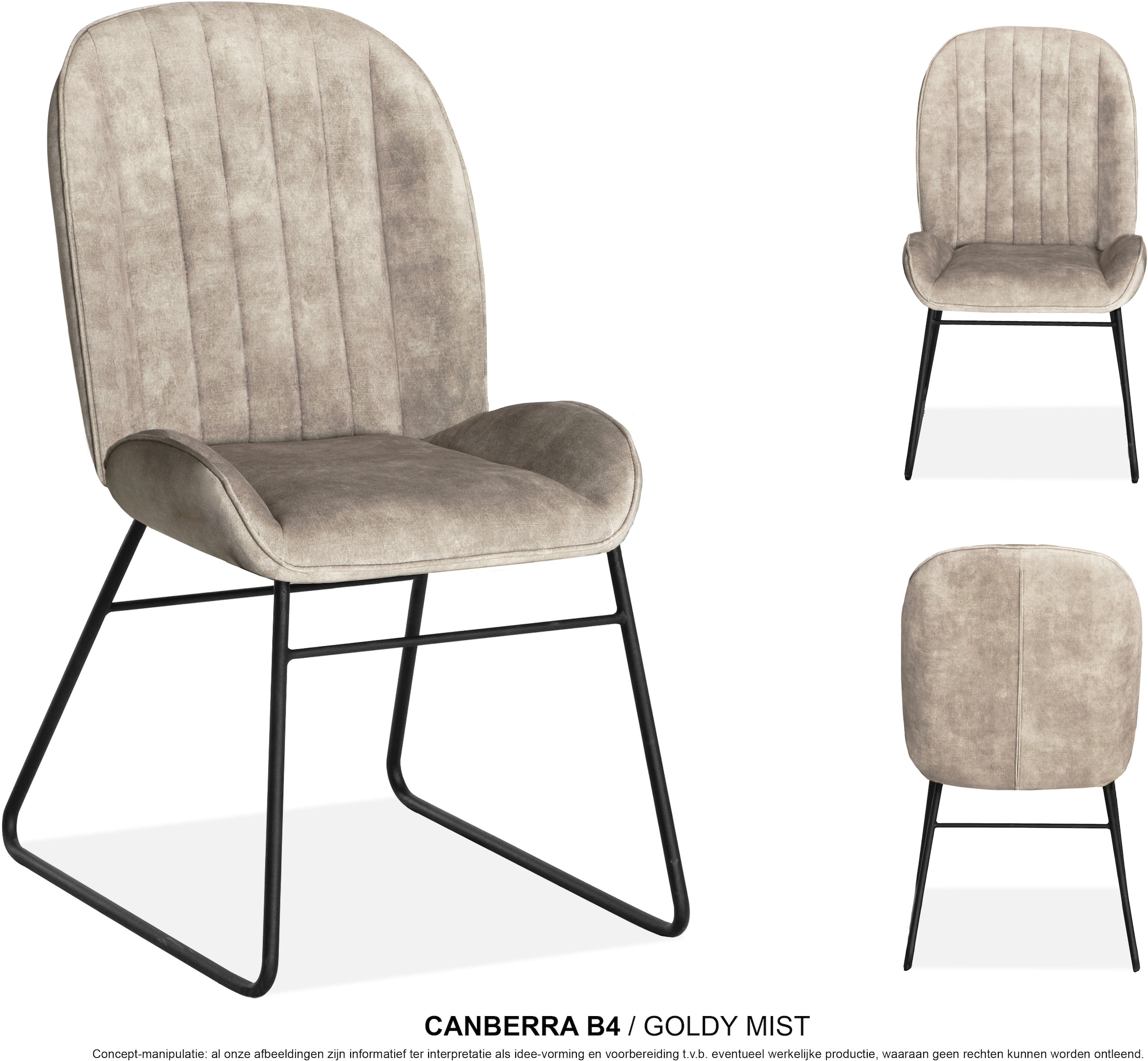 OMG Design Esszimmerstuhl »Canberra« (Set) 1 Stk.Esszimmerstuhl, pflegeleichter Samtvelour Bezug