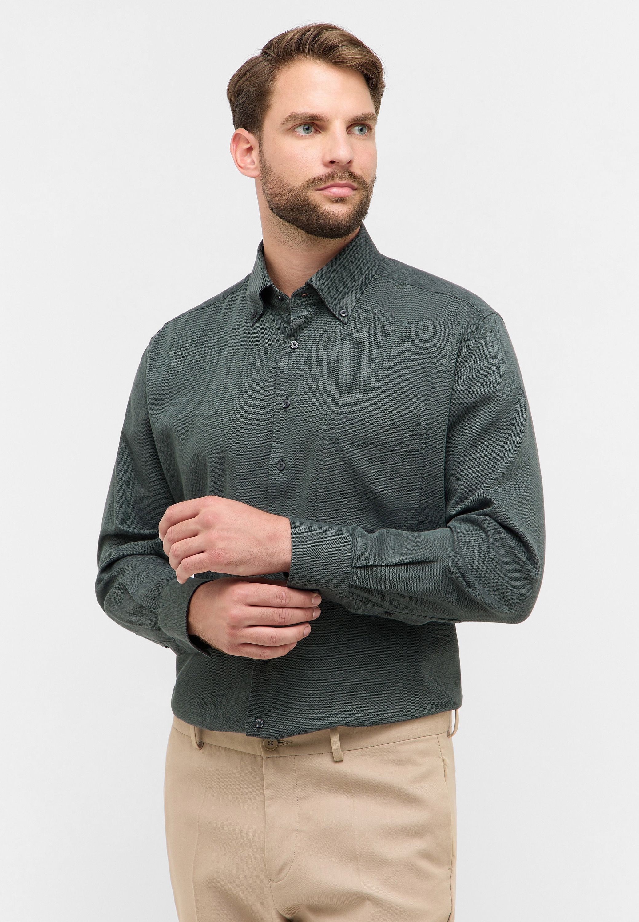 Eterna Langarmhemd »COMFORT FIT« EASY IRON (bügelleicht)