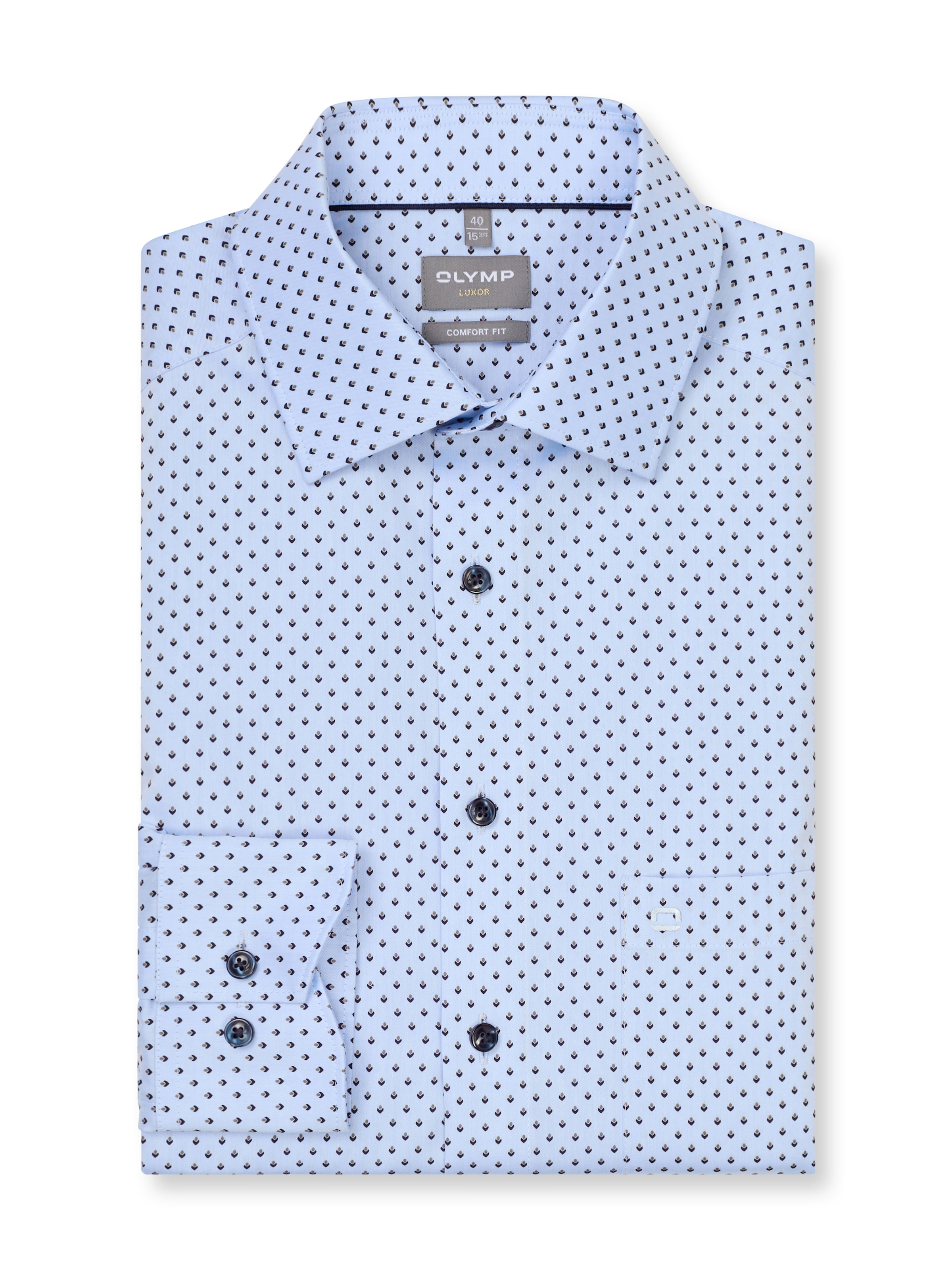 OLYMP Langarmhemd »Luxor« Businesshemd, comfort fit, New Kentkragen