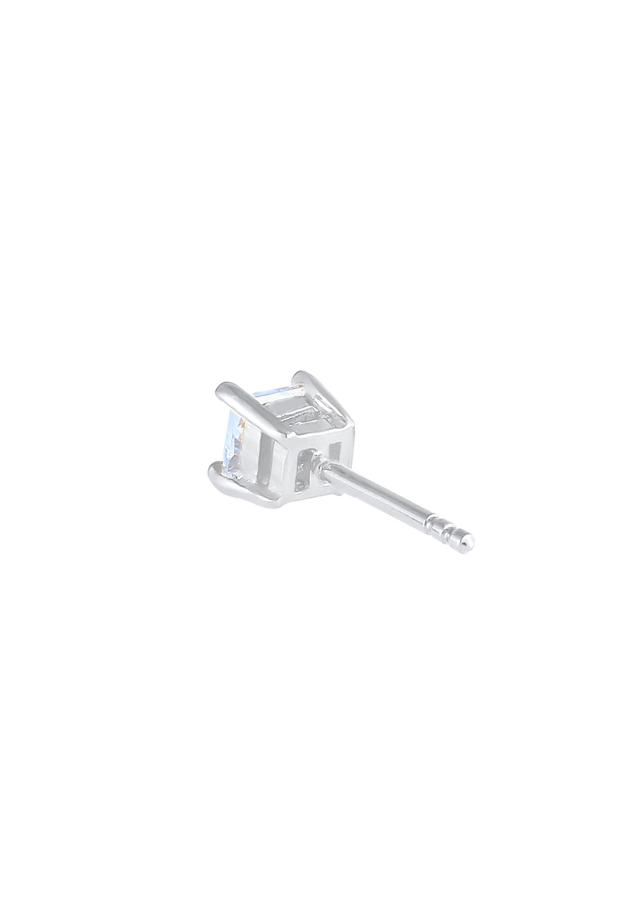 Kuzzoi Paar Ohrstecker »Ohrringe Single Ohrstecker Zirkonia Weiß 925 Sterling Silber«