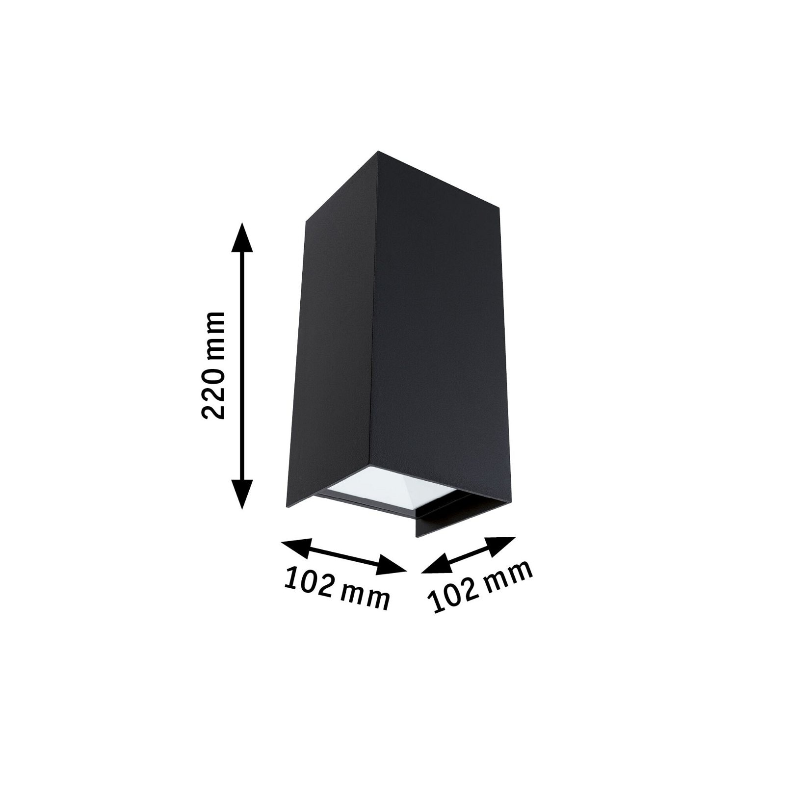 Paulmann LED Außen-Wandleuchte »Flame eckig 102x100mm 3000K 2x5,8W 2x540lm 230V Anthrazit Aluminium«, 2 flammig, IP44