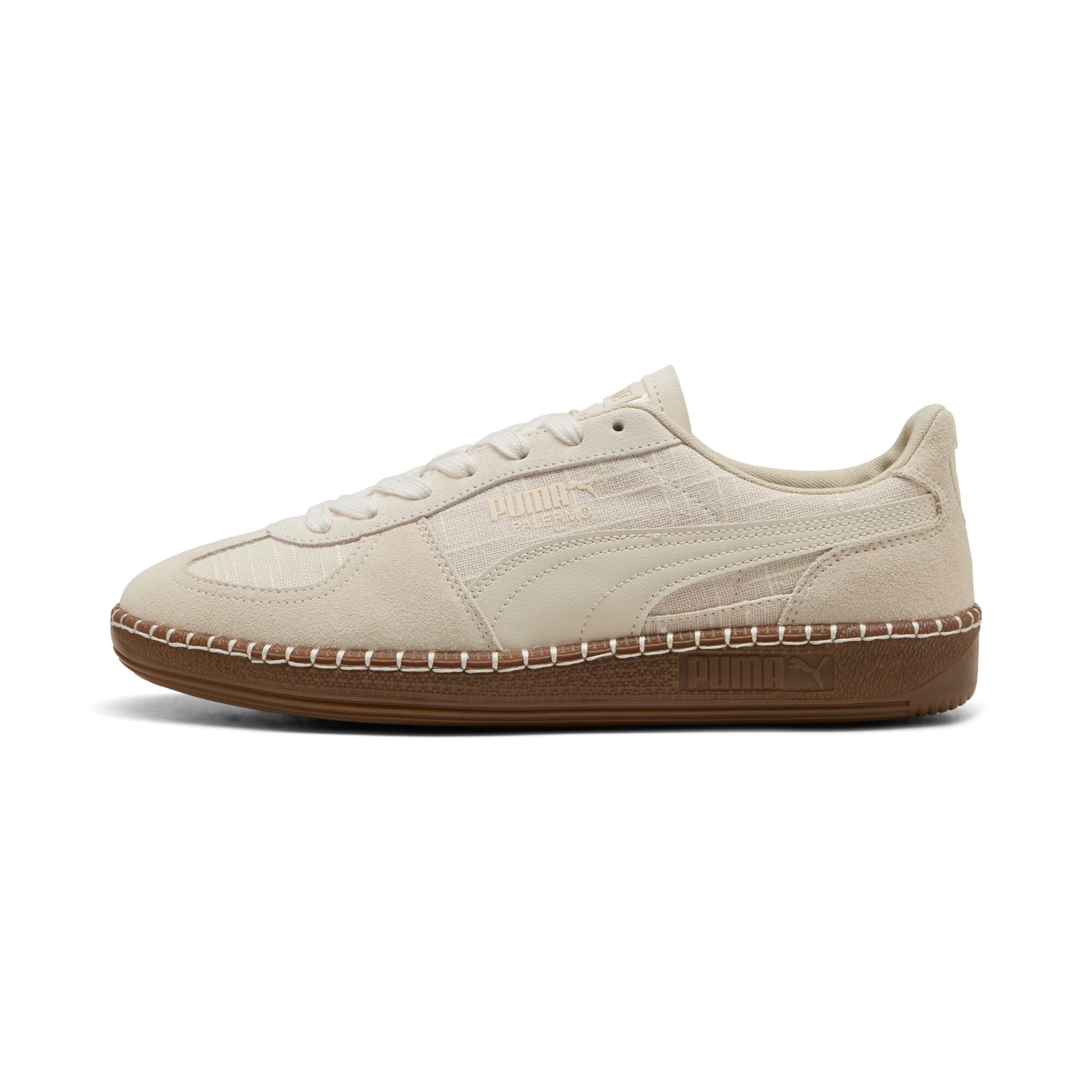 PUMA Sneaker »PALERMO STRAW«  mit profiliertem Laufsohlenprofil, mit Gummilaufsohle, mit Schnürung