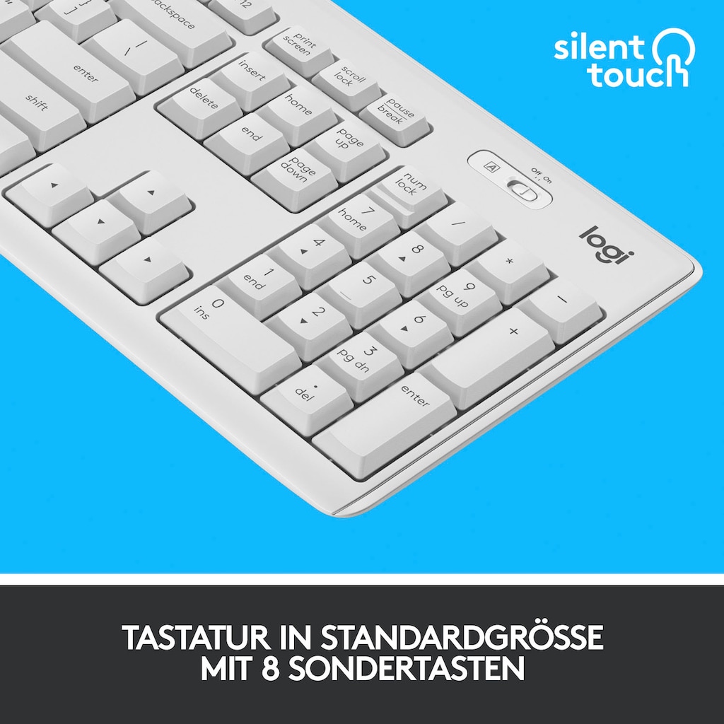 Logitech Tastatur- und Maus-Set »MK295 Silent Wireless Combo«