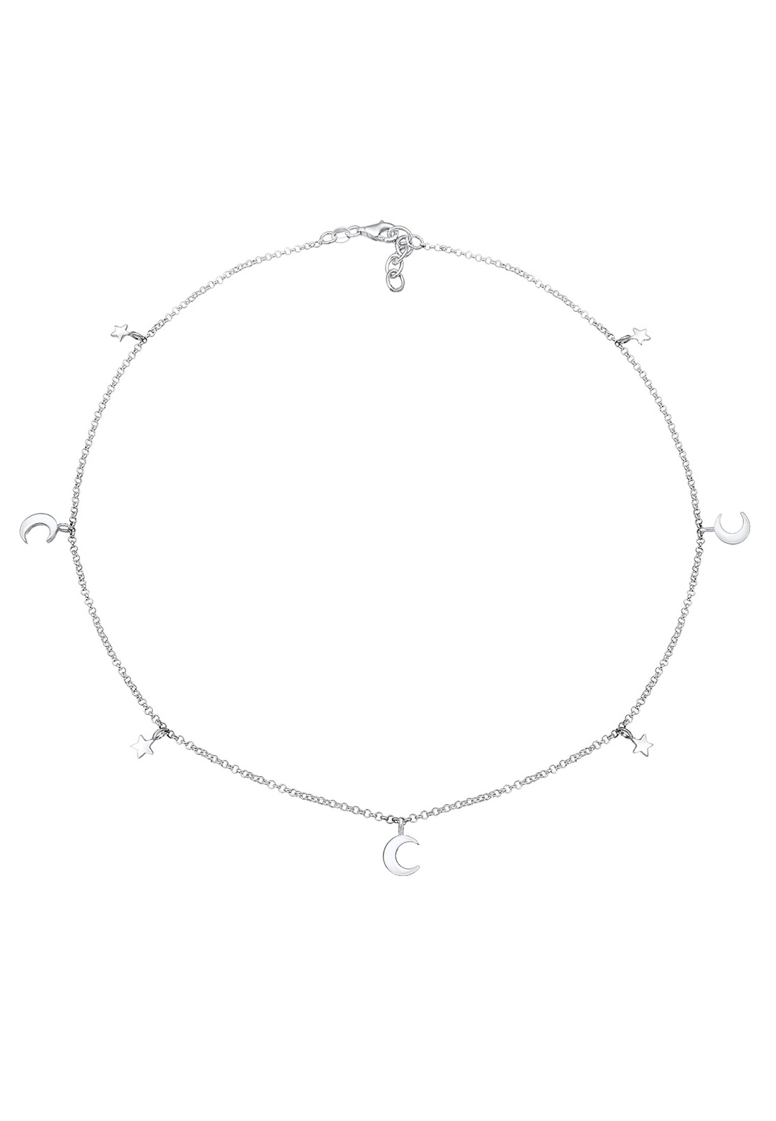 Elli Kette mit Anhänger »Halskette Sterne und Halbmond Astro Anhänger 925 Silber«