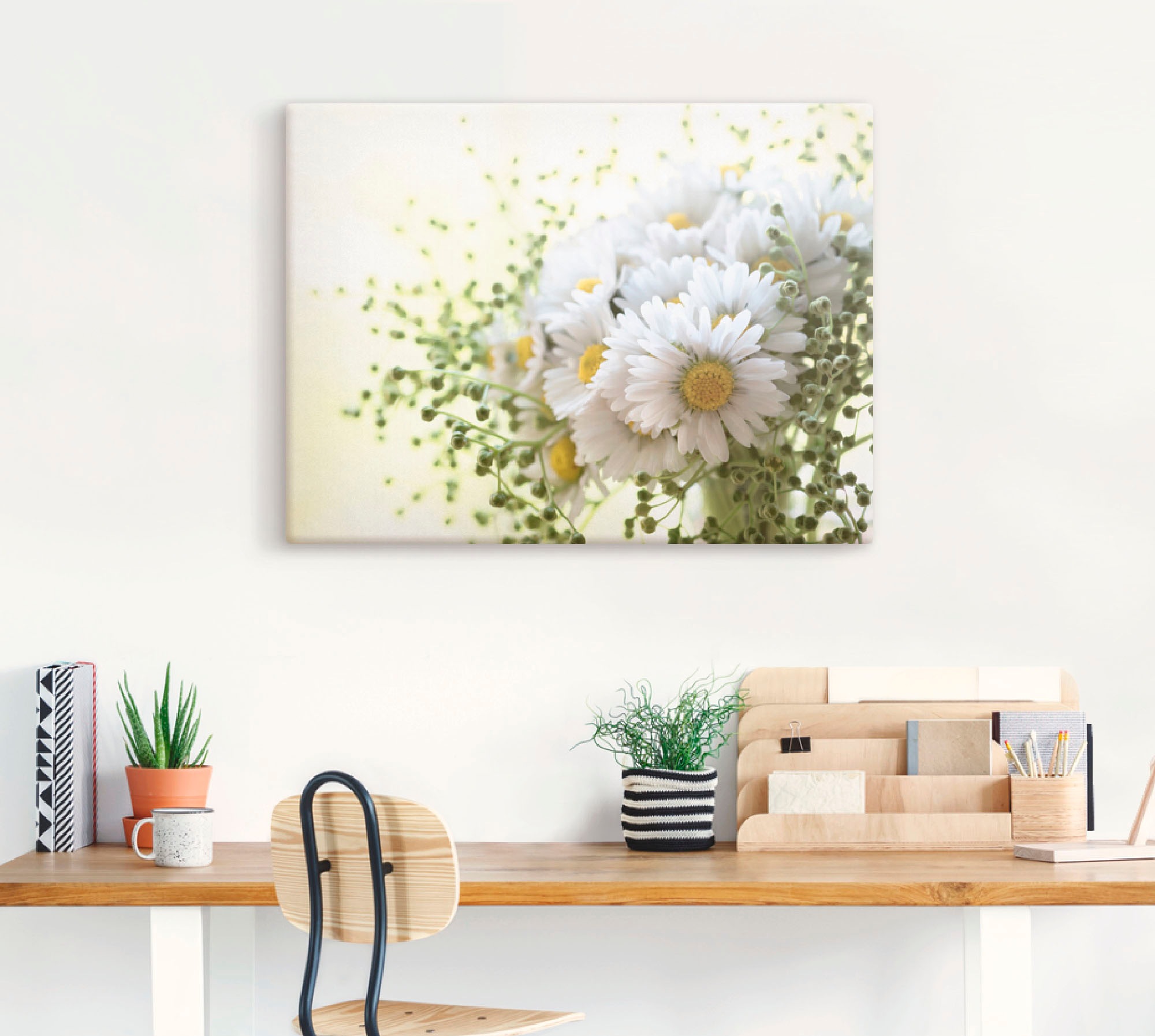Artland Wandbild »Gänseblümchen und Hofstaat«, Blumen, (1 St.), als Leinwandbild, Poster, Wandaufkleber in verschied. Größen