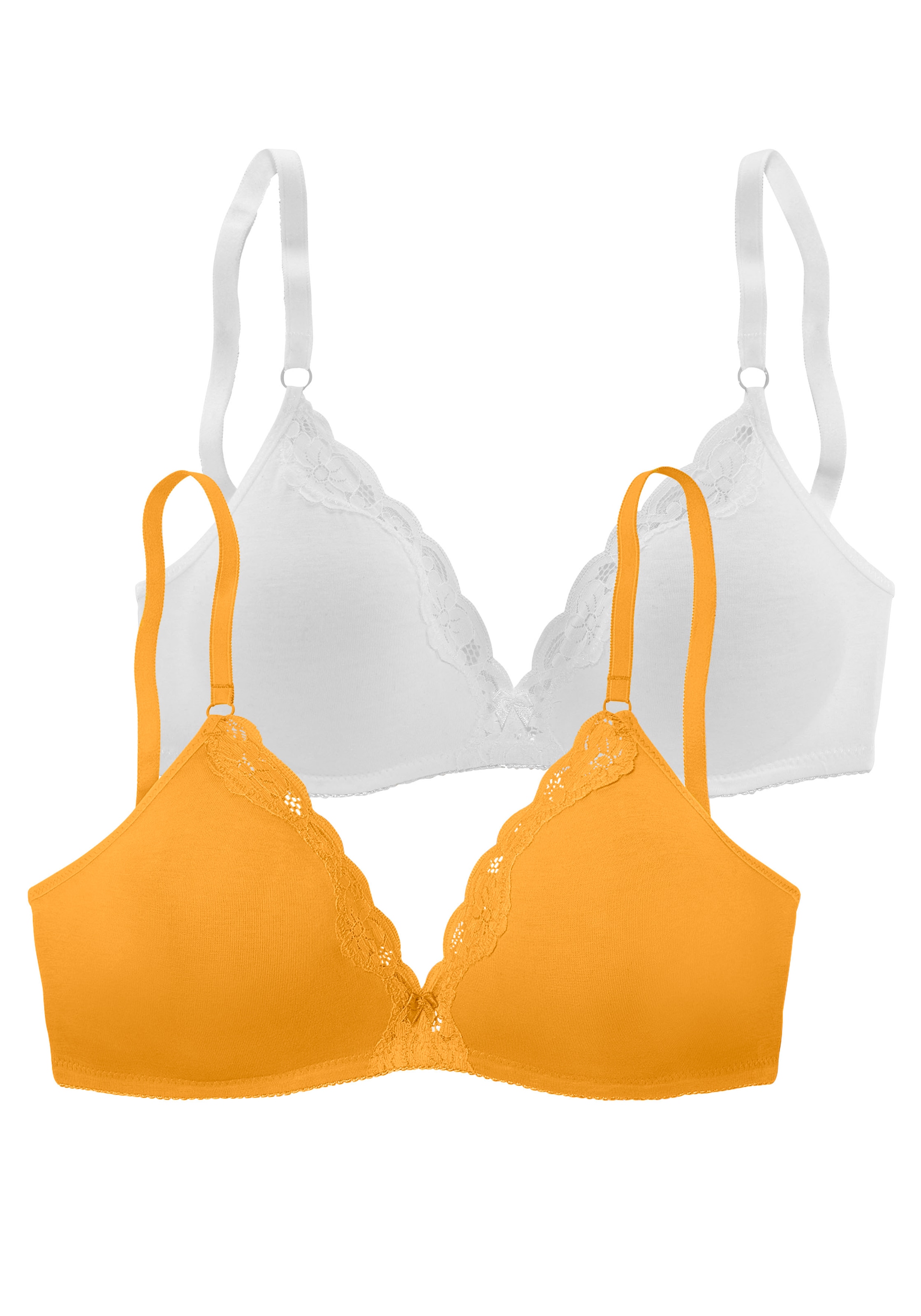 petite fleur Bralette-BH, ohne Bügel aus Baumwolle mit Spitze