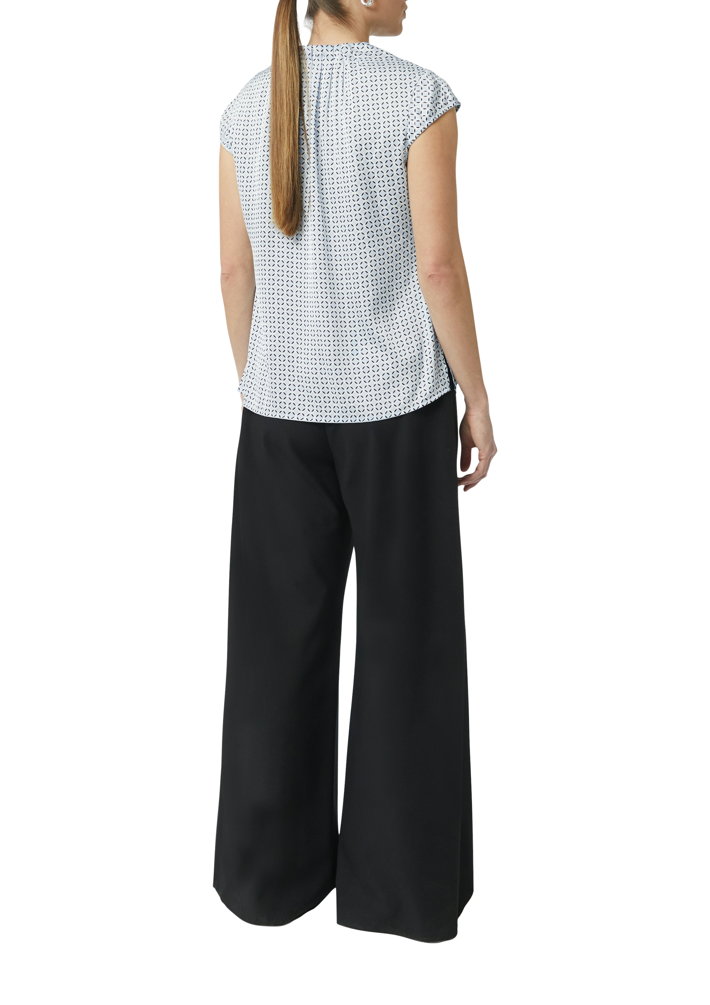 Comma Satinbluse, mit All-Over-Print