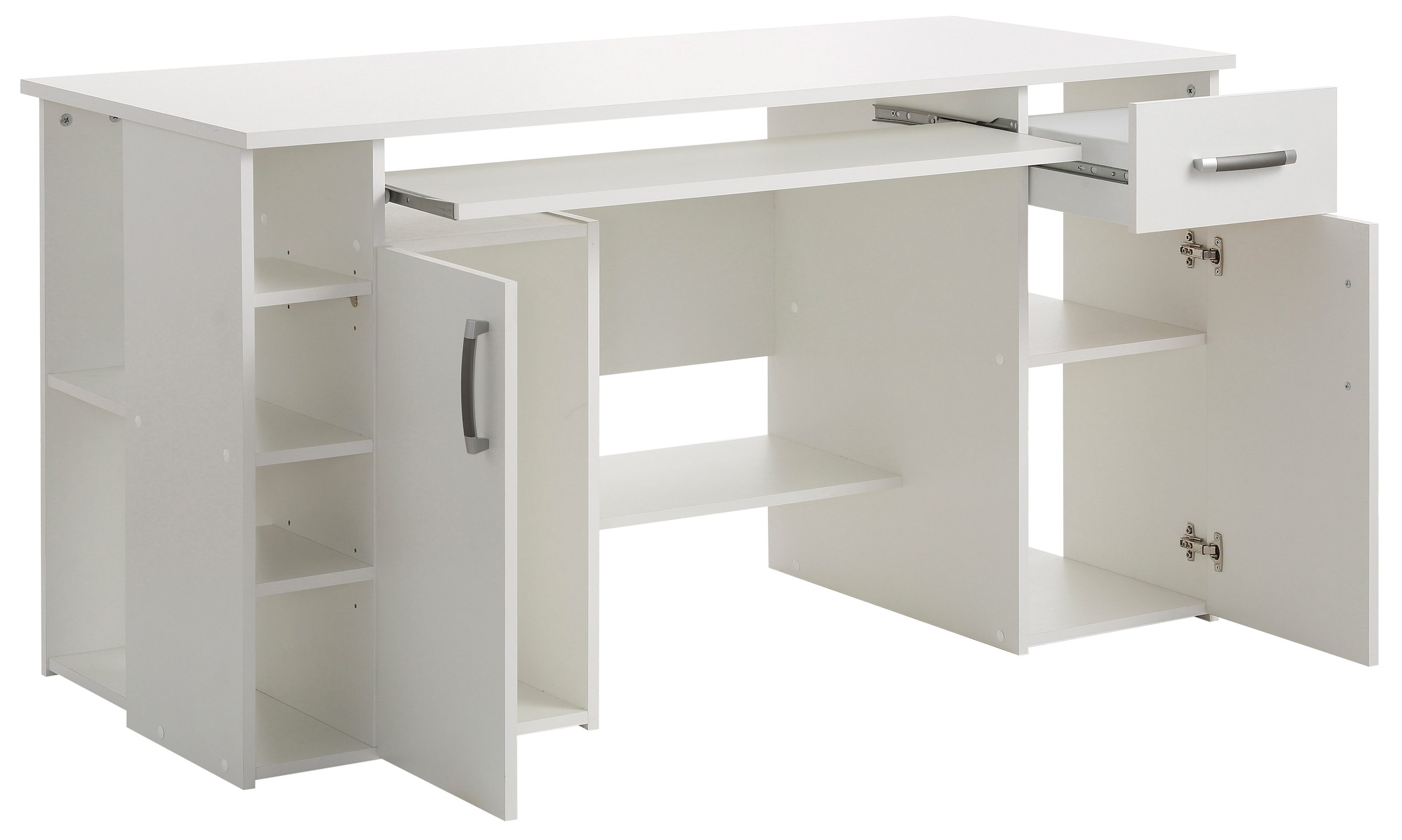 VOGL Möbelfabrik Schreibtisch »Tim«, mit 5 Fächern und Tastaturauszug, Made in Germany