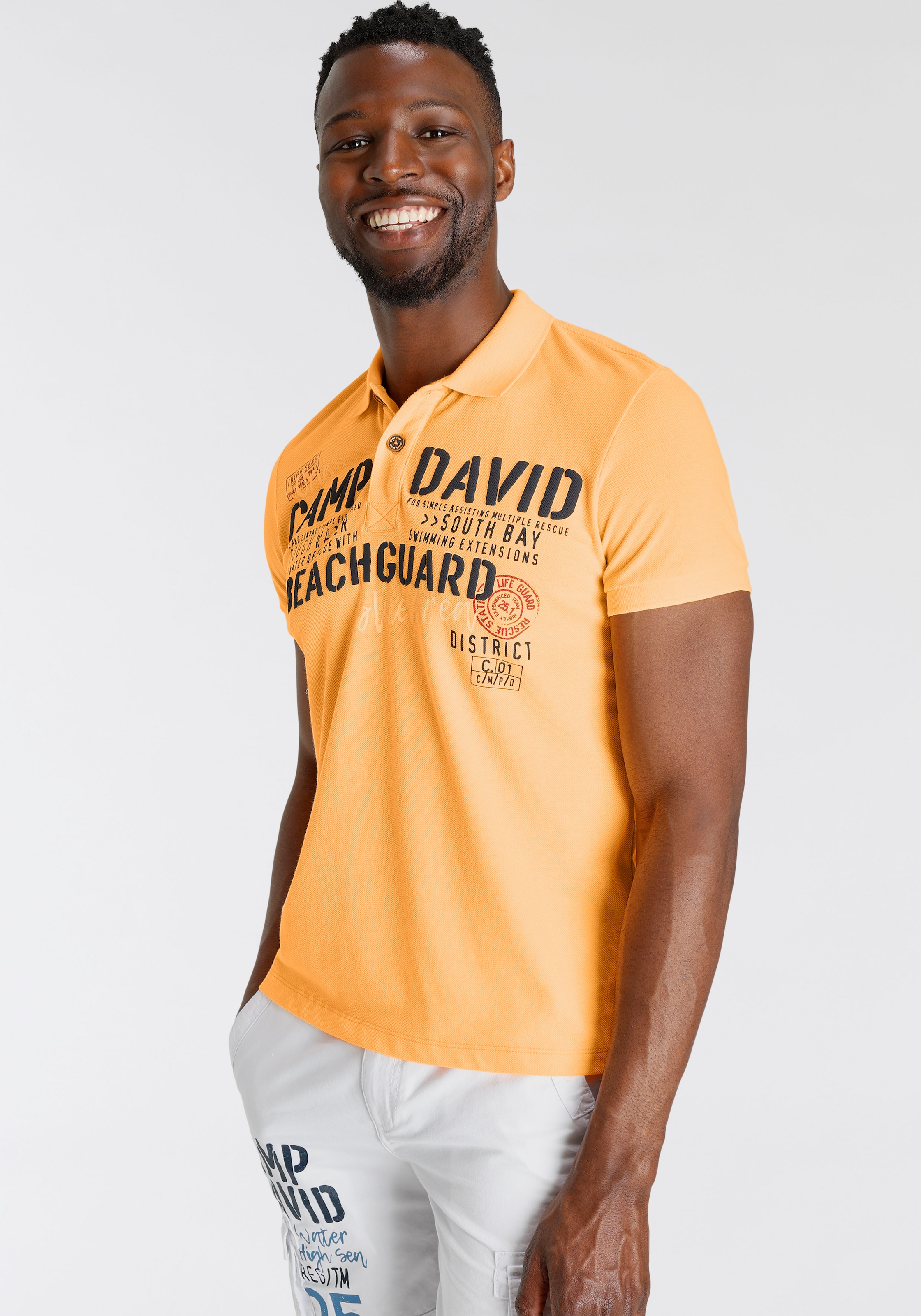 CAMP DAVID Poloshirt, in bei hochwertiger bestellen online OTTO Piqué-Qualität
