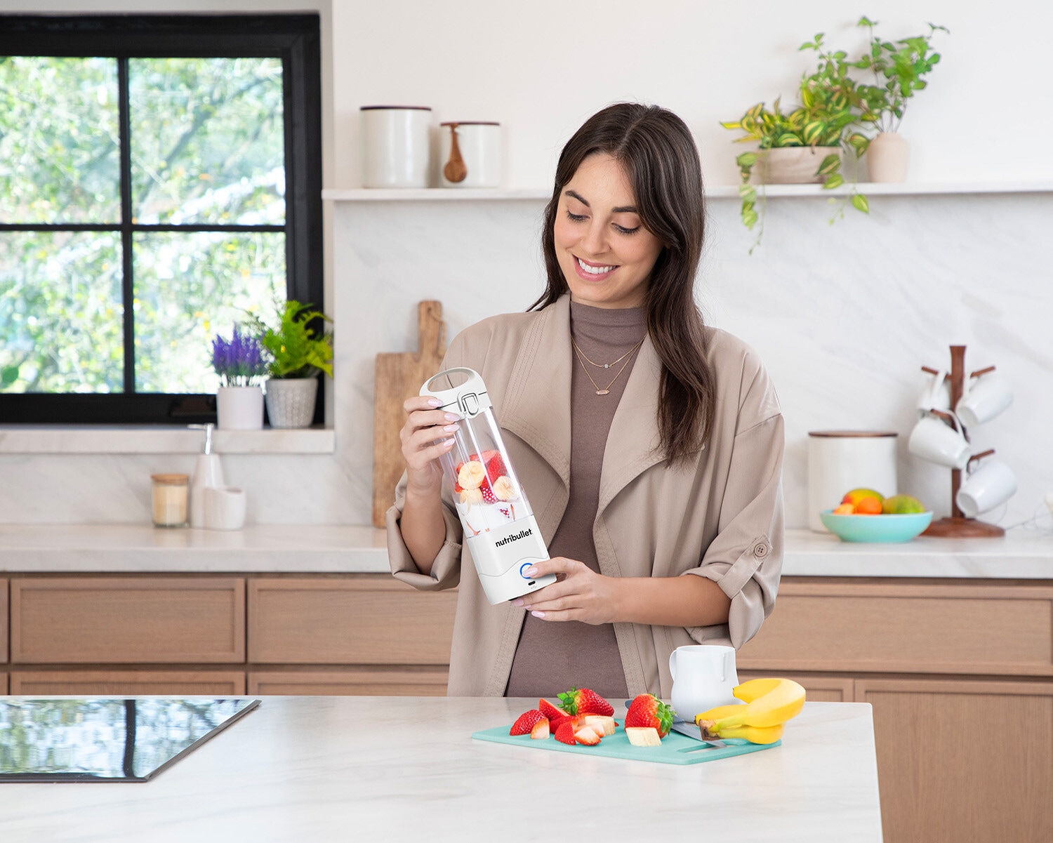 nutribullet Standmixer »NBP003W«, Portabler Smoothiemaker weiß