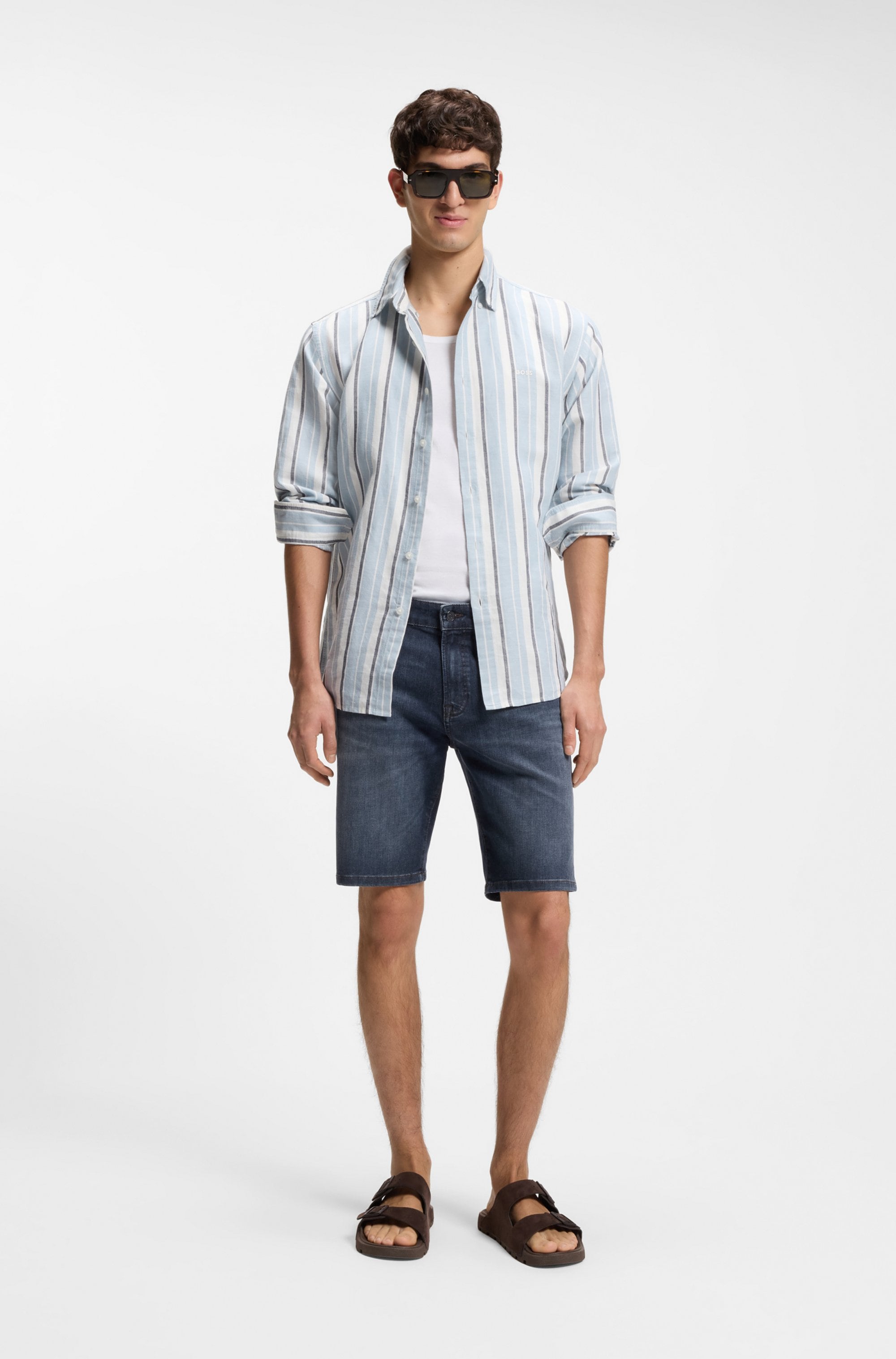 BOSS ORANGE Jeansshorts »Re.Maine Shorts Bo« Stretch-Denim im Straight Fit