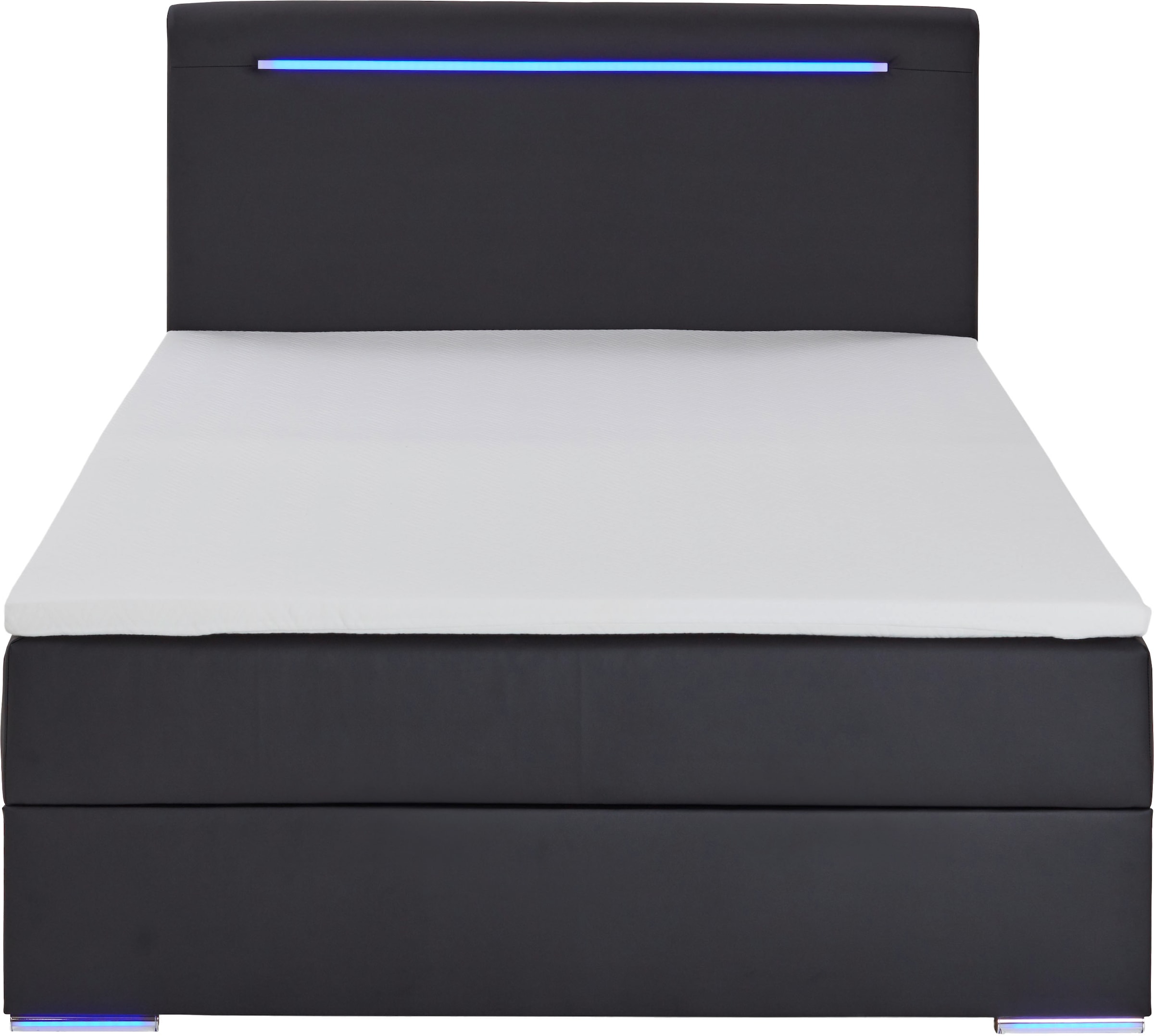 meise.möbel Boxbett »Candela 2« inkl. LED-Beleuchtung an Kopfteil und Füßen, mit Bettkasten und Topper