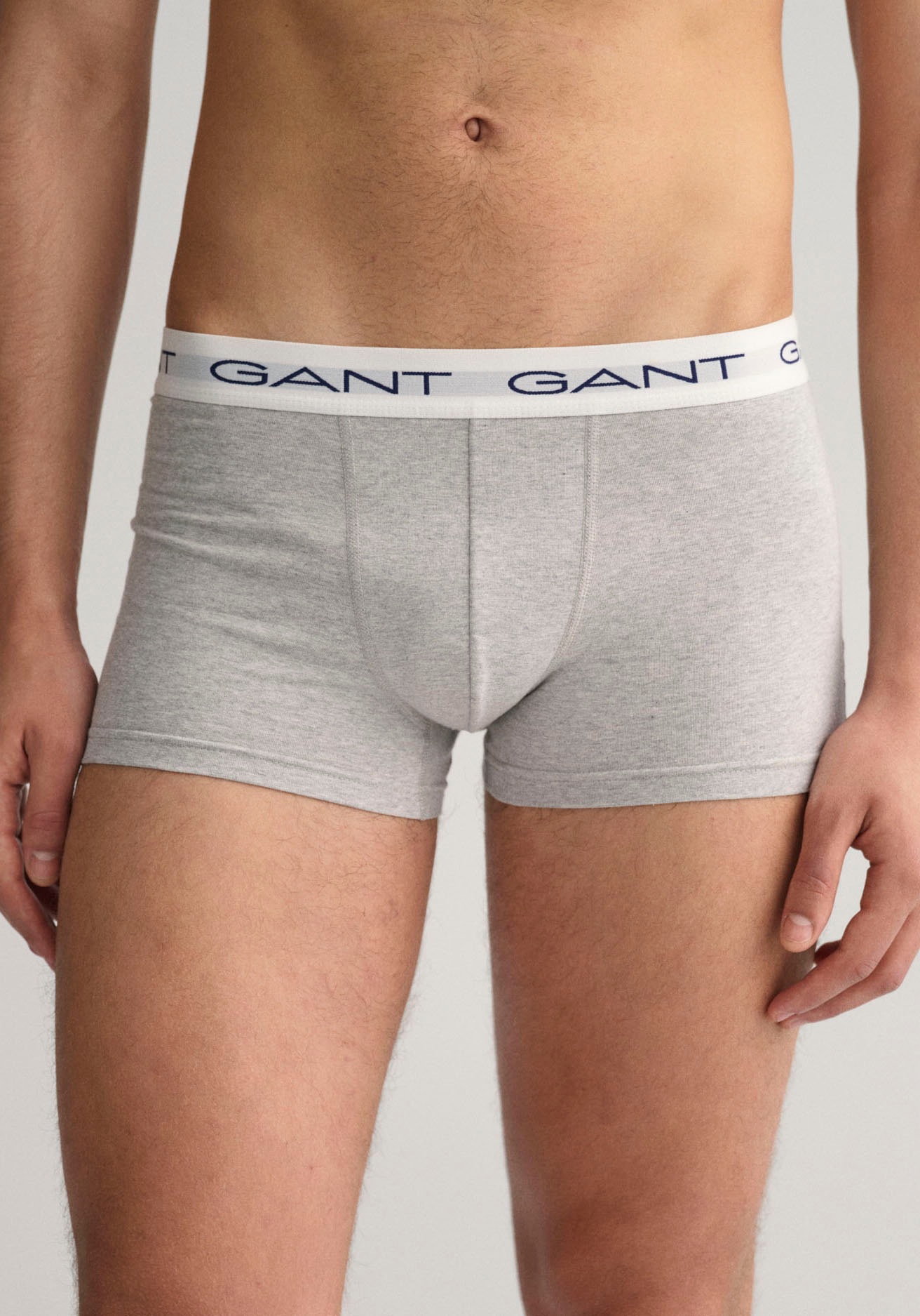 Gant Boxershorts, (Packung, 3 St., 3), mit elastischem Logobund