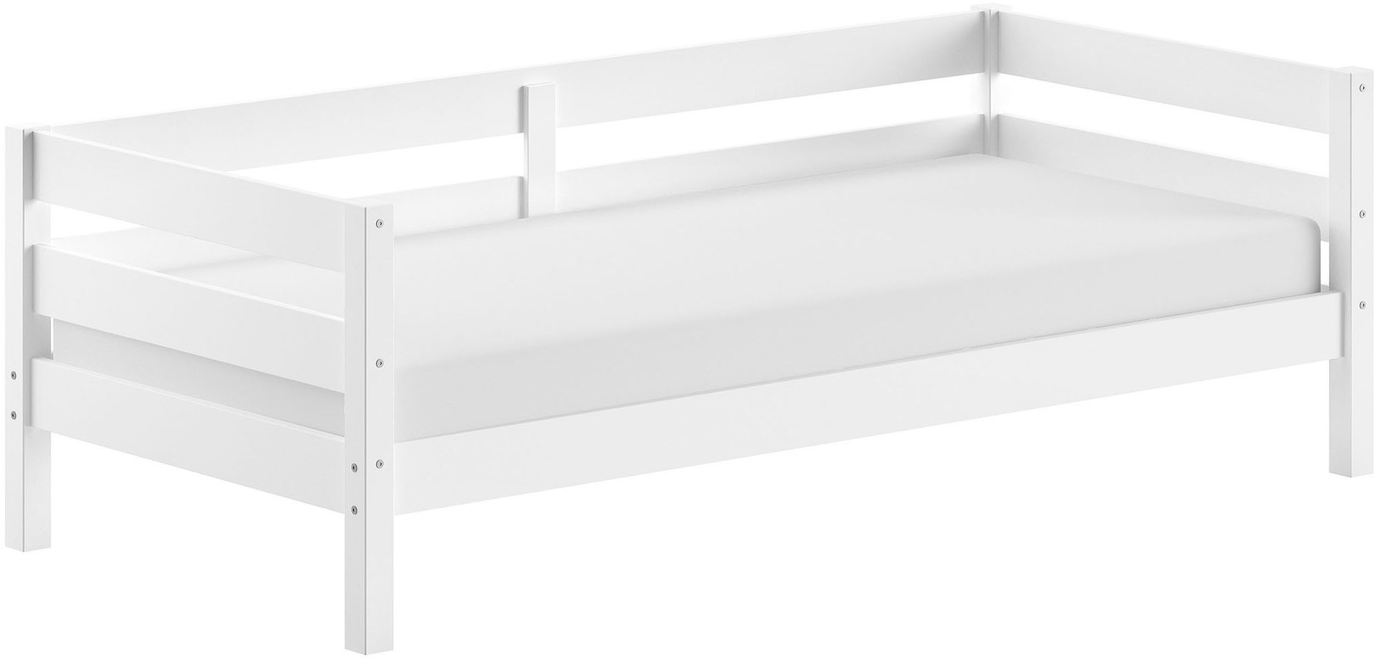 Vipack Daybett »Margrit, mit zeitlosem Design universell einsetzbar« Liegefläche 90 x 200 cm, inkl. Rolllattenrost und seitlichem Umbau,  stabiles Massivholzbett, wahlweise in 2 Farben erhältlich