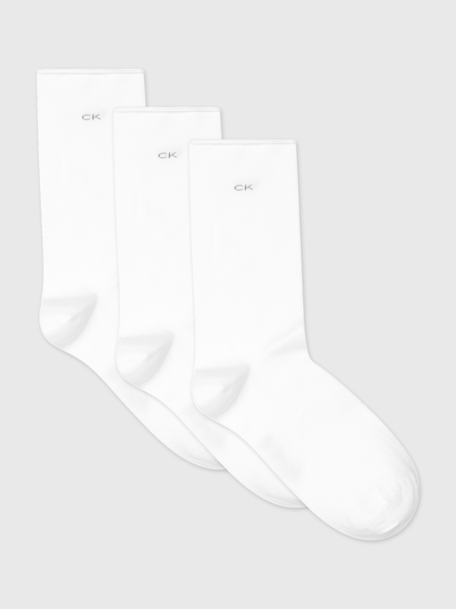 Calvin Klein Jeans Socken »CK WOMEN SOCK 3P ROLL TOP«, (3 Paar), Mit kleinem Rollrand, Einheitsgröße passend von Gr. 37-41