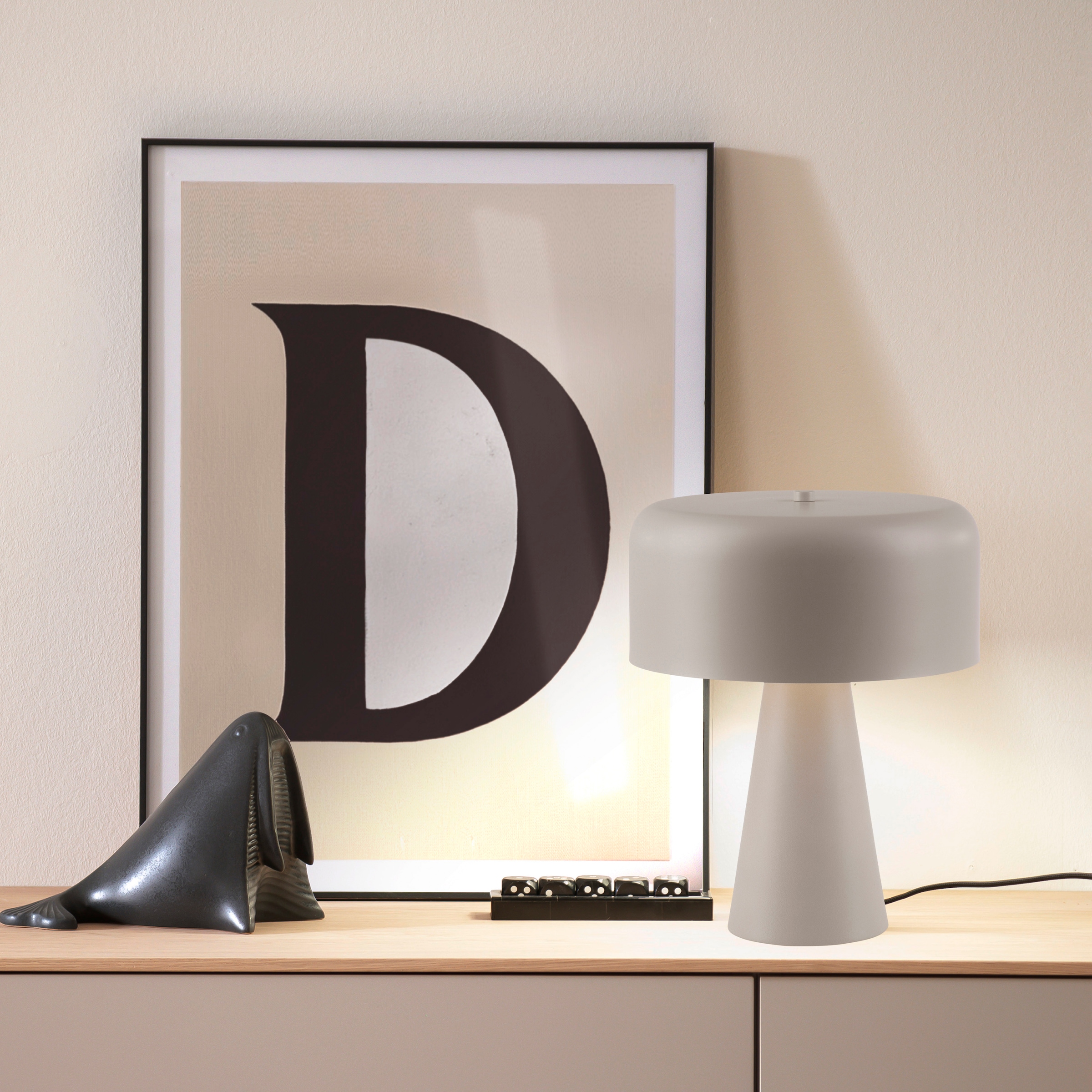 SCHÖNER WOHNEN-Kollektion LED Tischleuchte »PENTO« E27 1 Stk. SCHÖNER WOHNEN Kollektion, Schnurschalter, Downlight