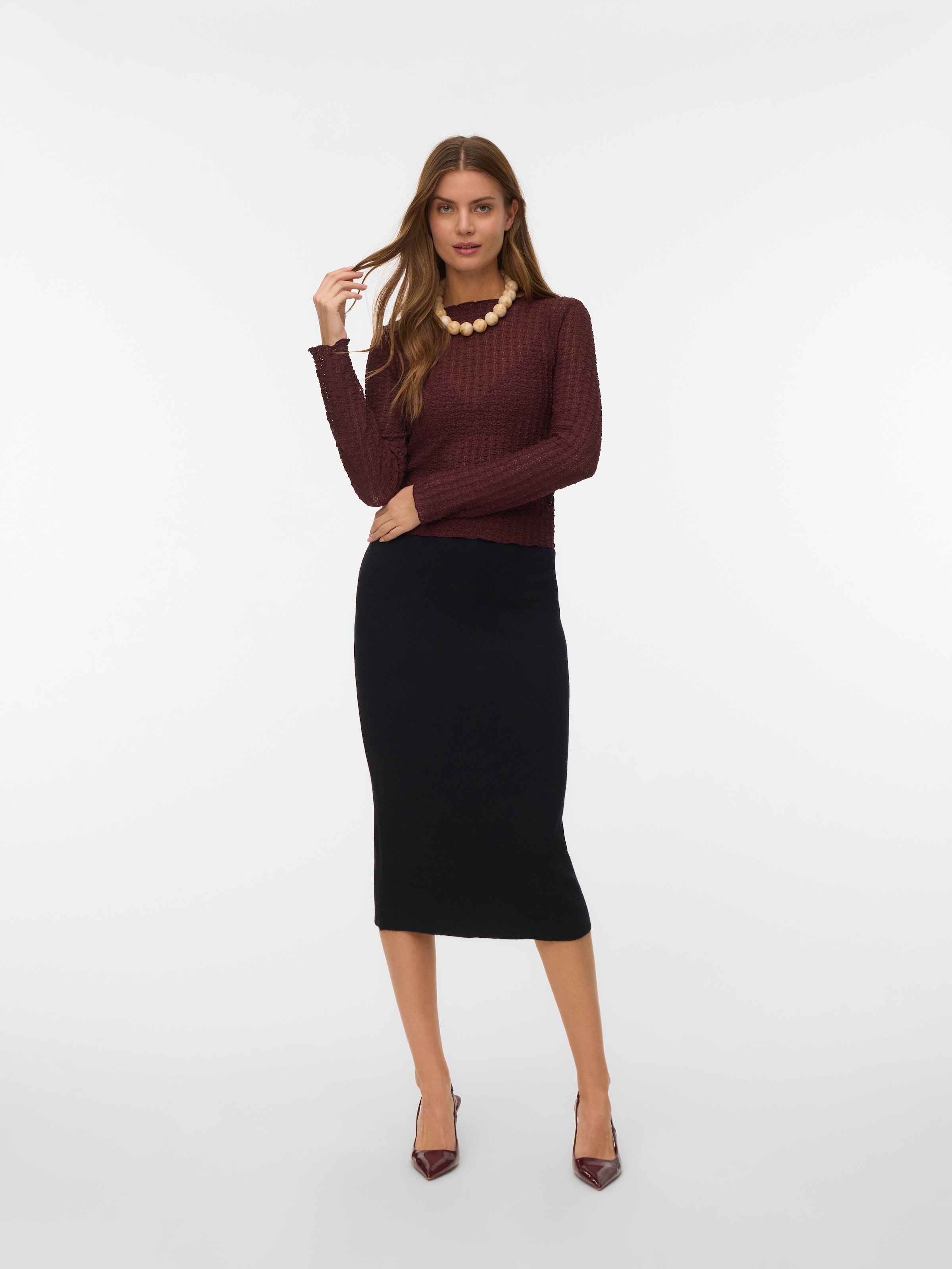 Vero Moda Strickrock »VMSABA FULLNEEDL NW 7/8 LNGHT SKIRT NOOS«