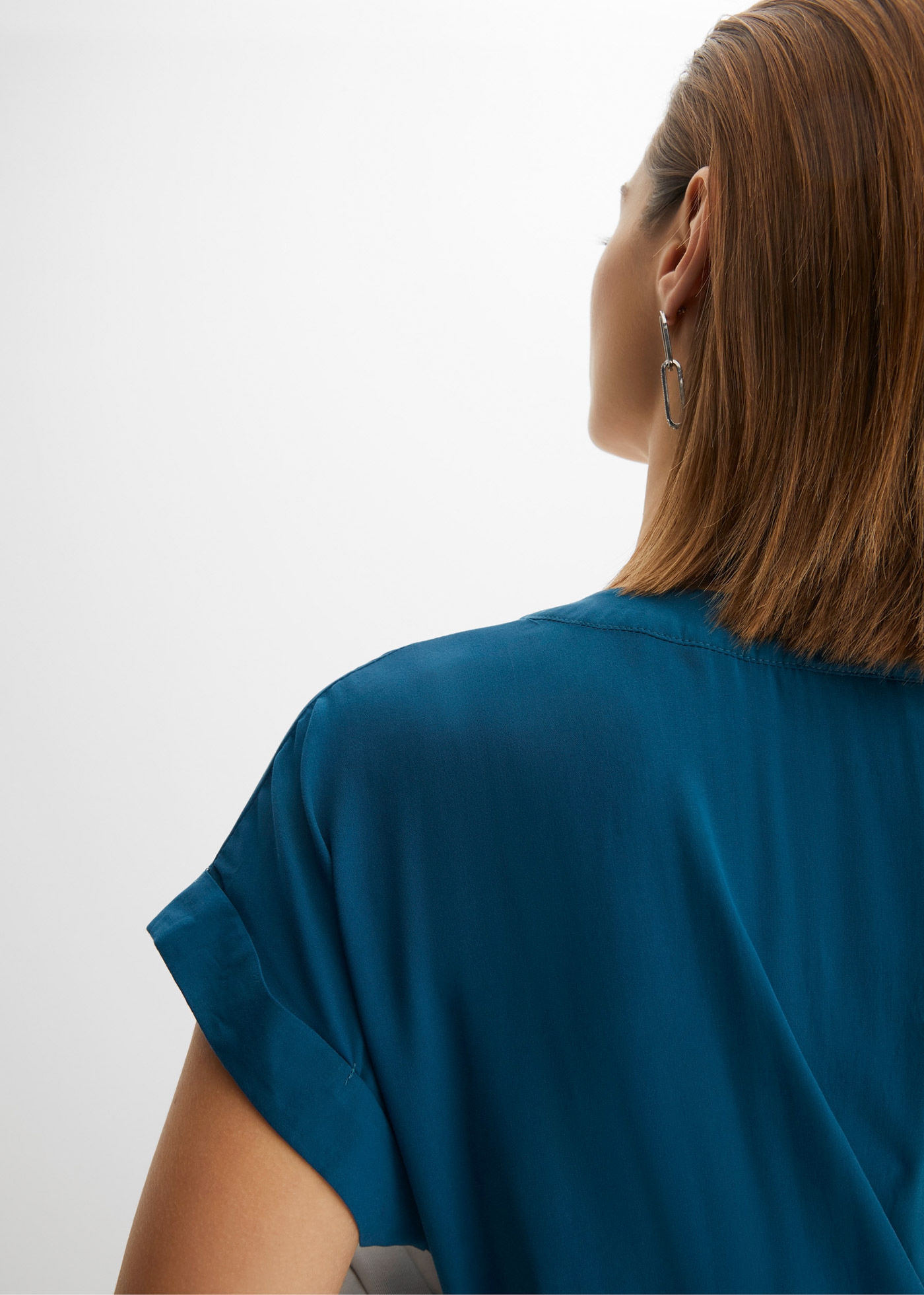 bonprix Tunika eleganter Look, Kurzarm-Design, Regular Fit, mit Henley-Kragen