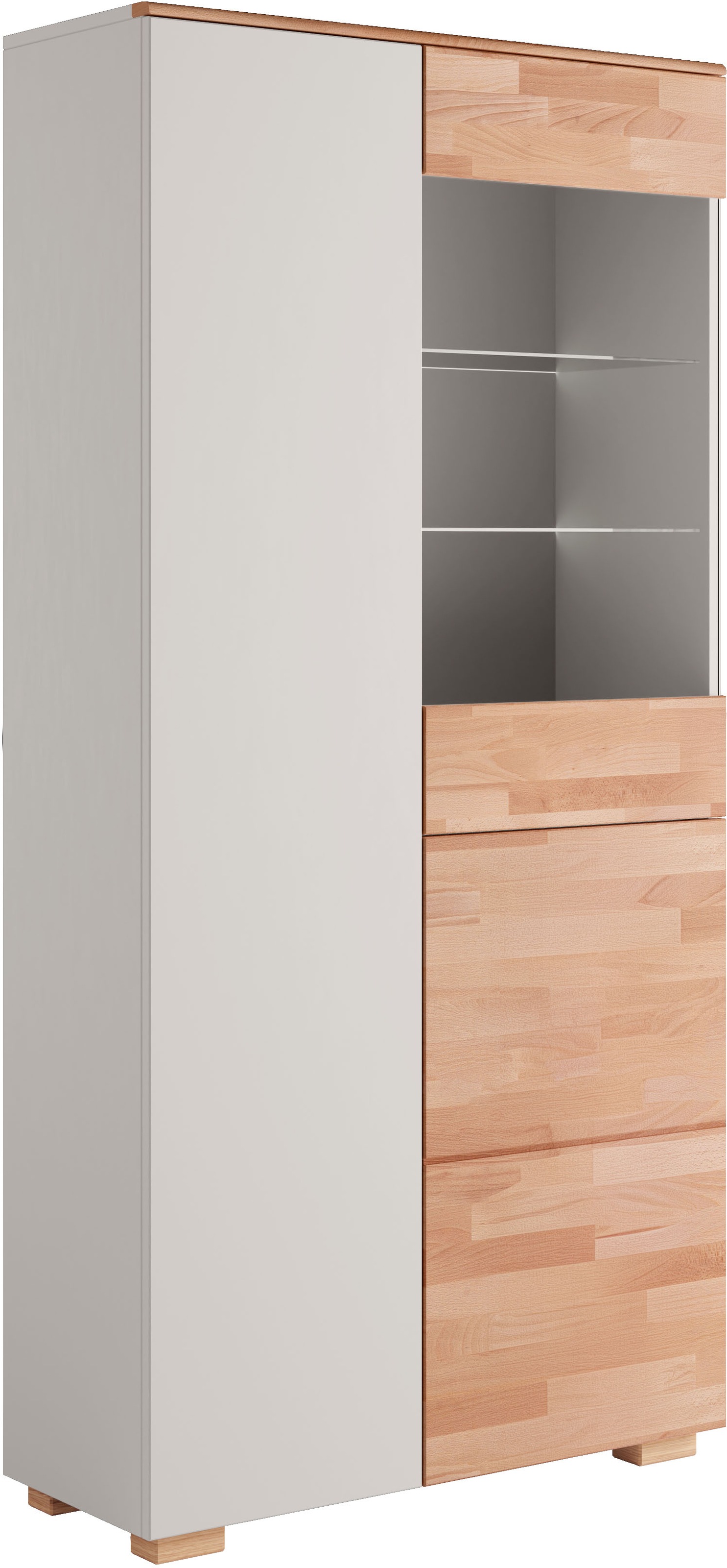 Home Affaire Vitrine in braun, Größe B/H/T: 90 cm x 185 cm