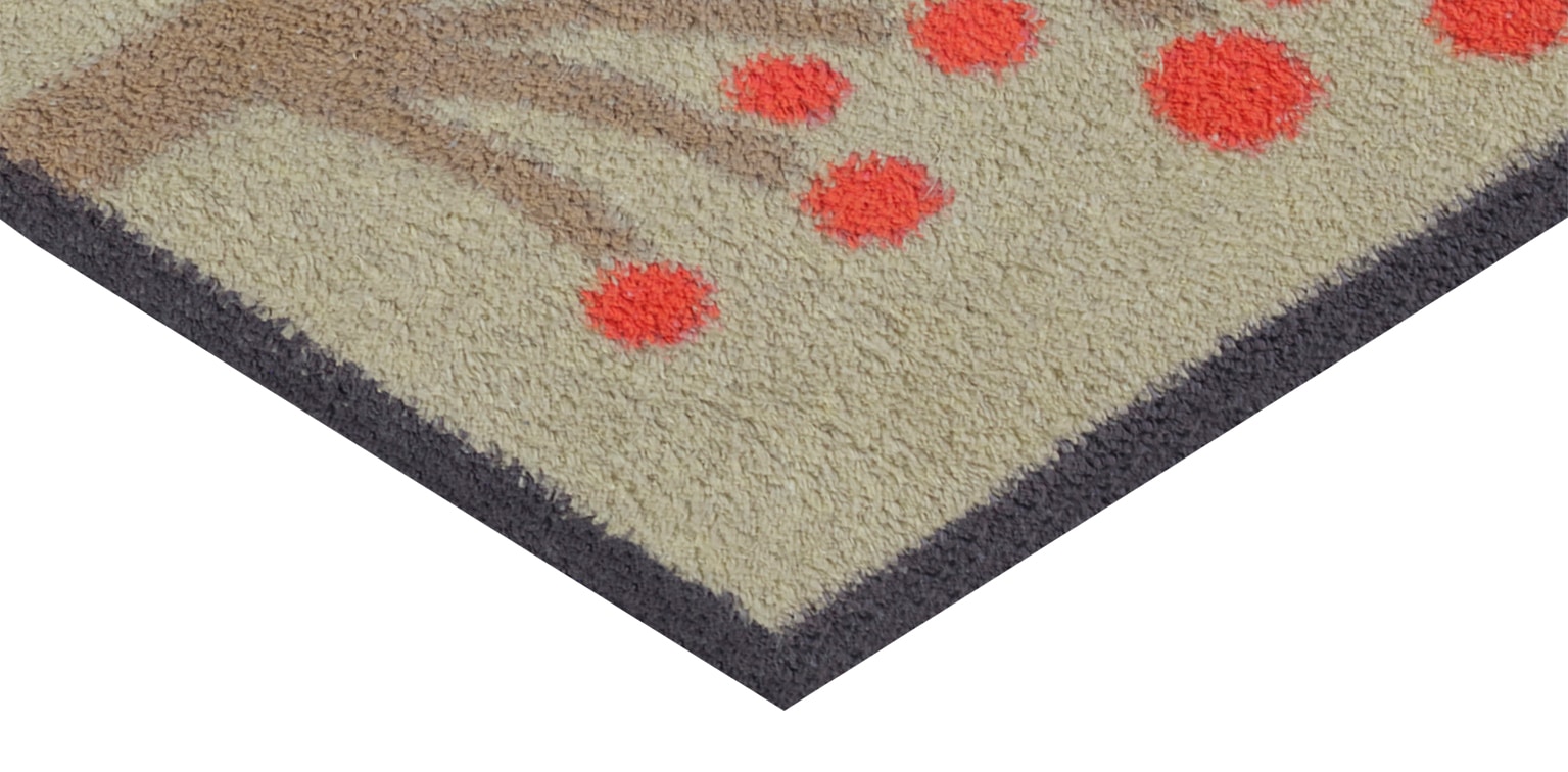 Turtle Mat Fußmatte »Red Robins« rechteckig 9 mm Höhe waschbar und trocknergeeignet