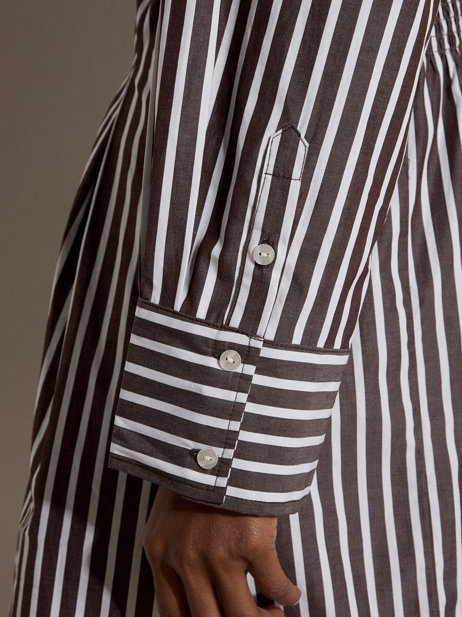 Apricot Minikleid »Streifenkleid mit V-Ausschnitt« mit Smokdetails