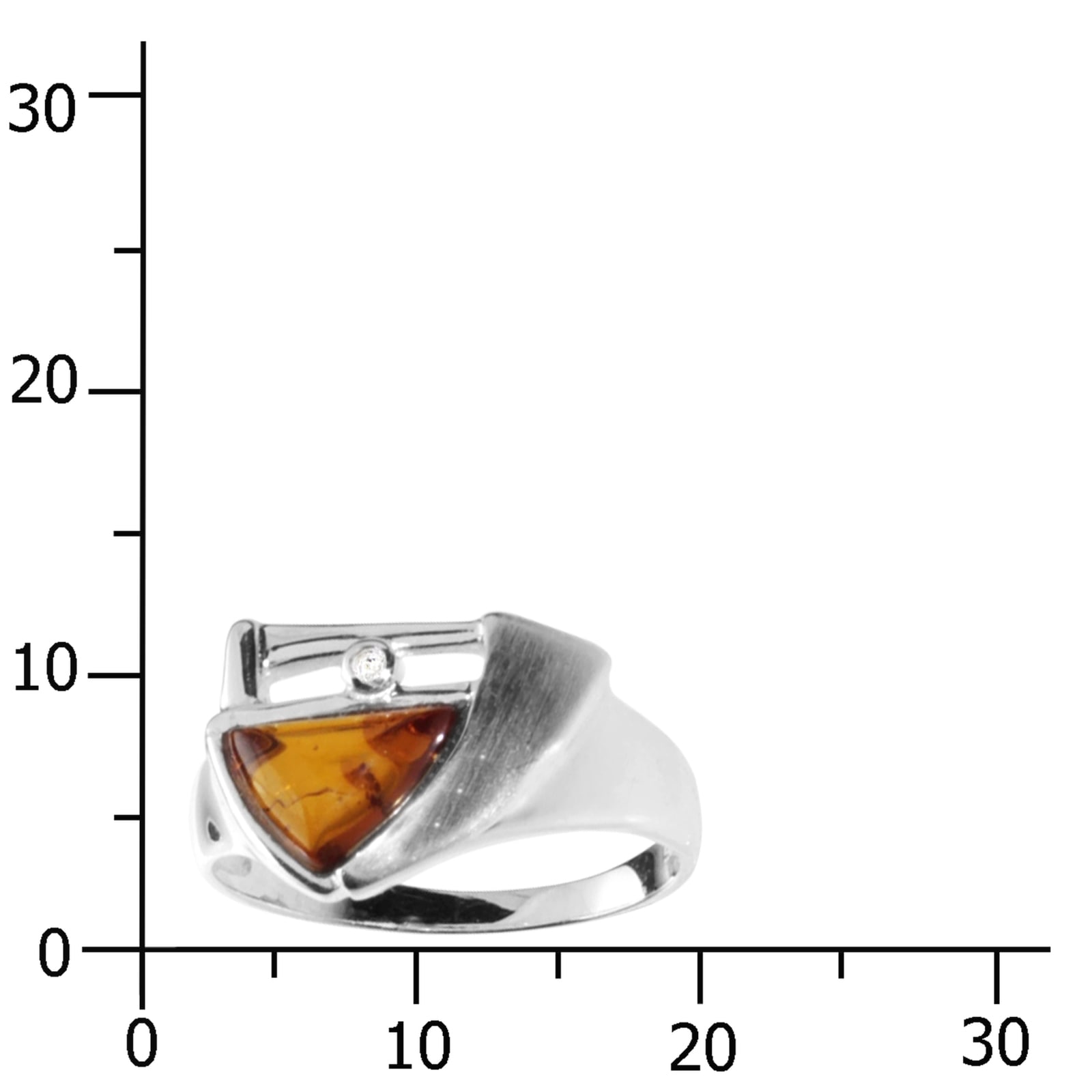 OSTSEE-SCHMUCK Fingerring »- Adeline - Silber 925/000 - Bernstein/Zirk.«