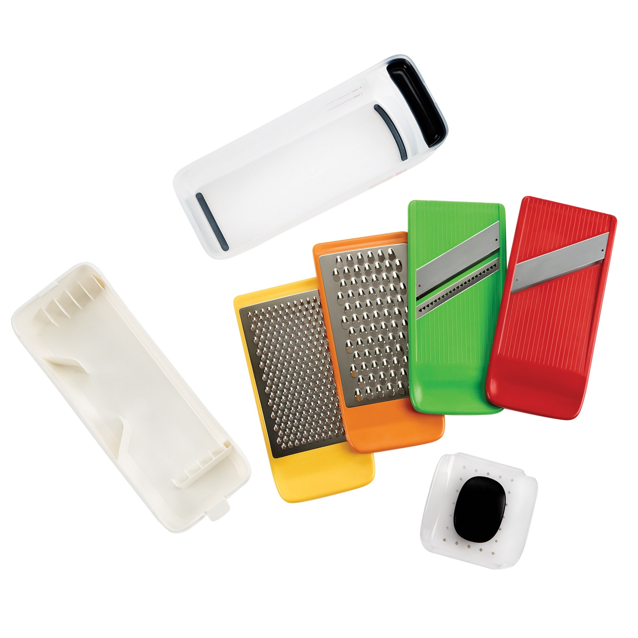 OXO Good Grips Multireibe, (Set), Reibe- und Schneide-Set