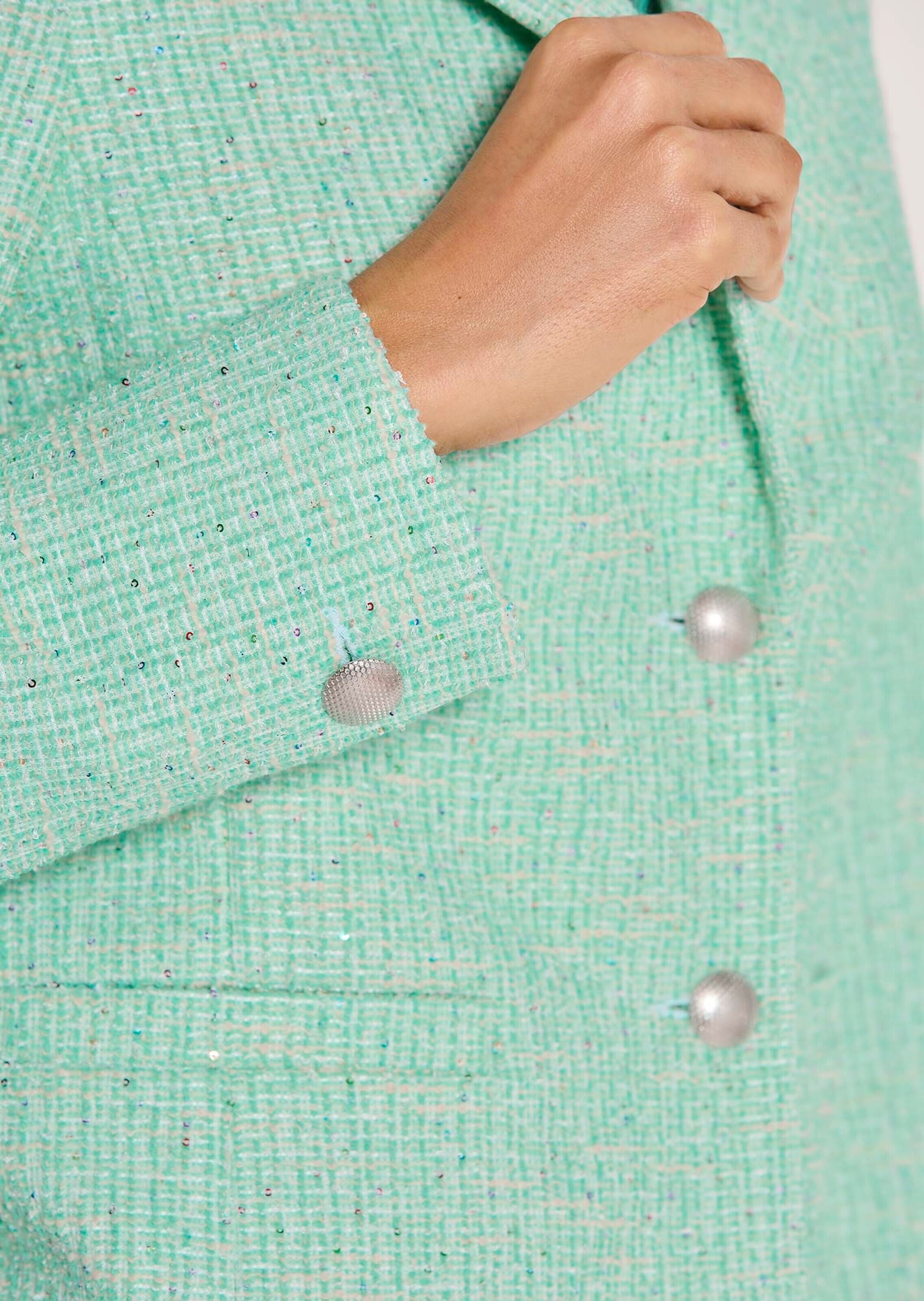 MADELEINE Jackenblazer »Blazer Tweed-Blazer mit Paillettenakzenten« Tweed-Optik