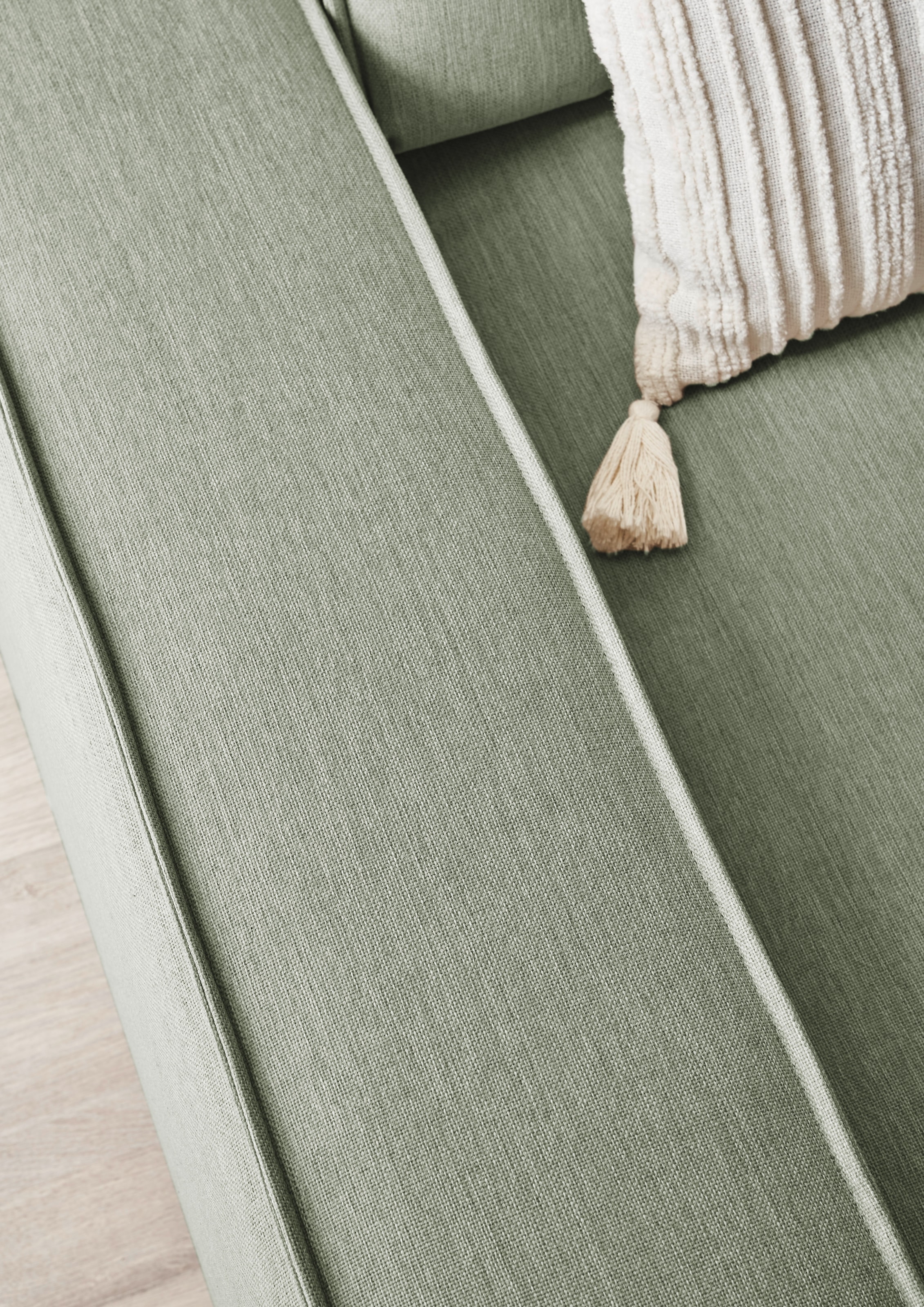 Home affaire Ecksofa »NEU: SHERWOOD XXL 284, Big-Sofa L-Form, tiefe Sitzfläche 95 cm, Cord«, Recamiere rechts/links, als Schlafsofa stellbar, Cord u. Leinenoptik