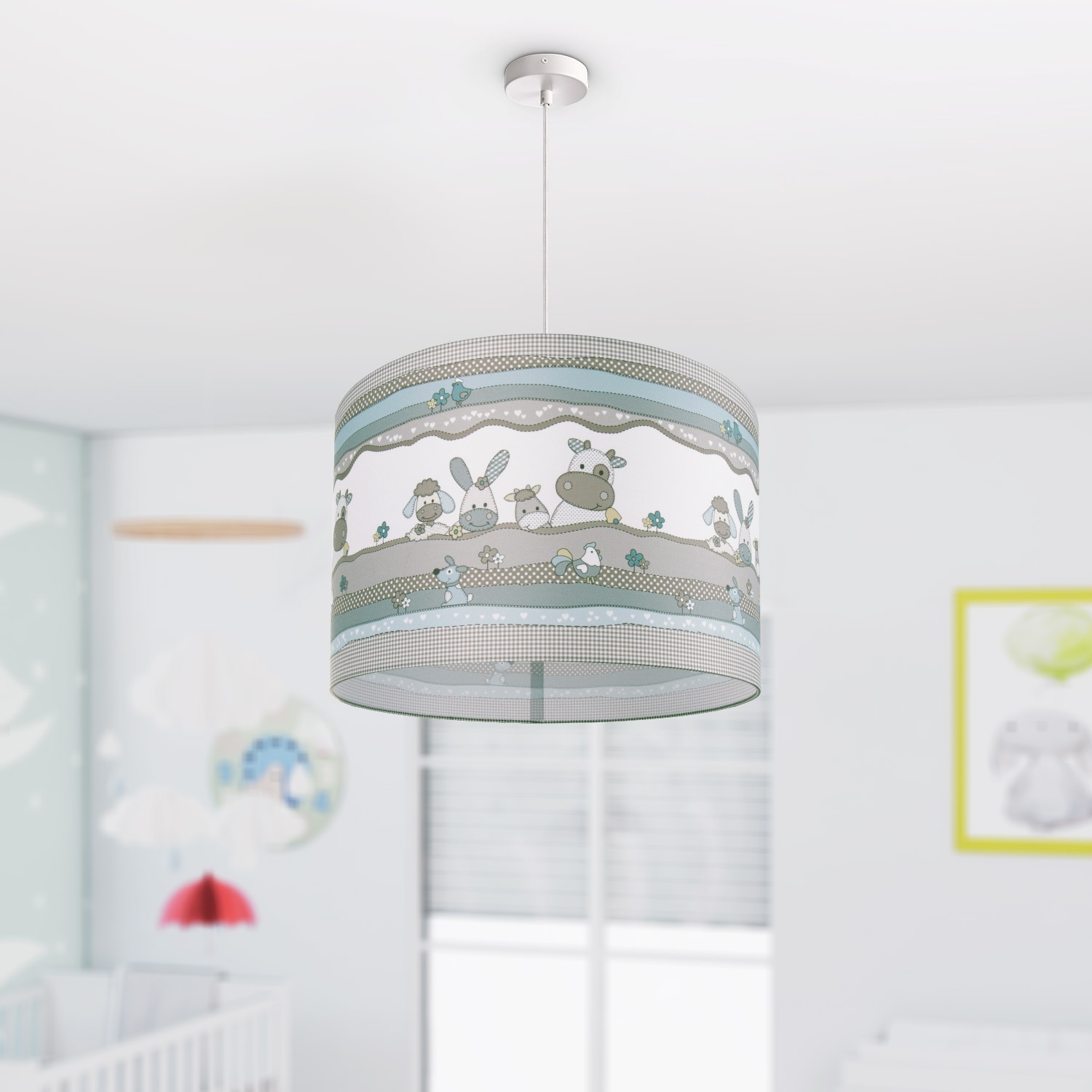 Paco Home Pendelleuchte »Cosmo 210«, 1 flammig, Leuchtmittel E27 | ohne Leuchtmittel, Kinderlampe Deckenlampe LED Kinderzimmer Lampe Tier-Motiv, E27