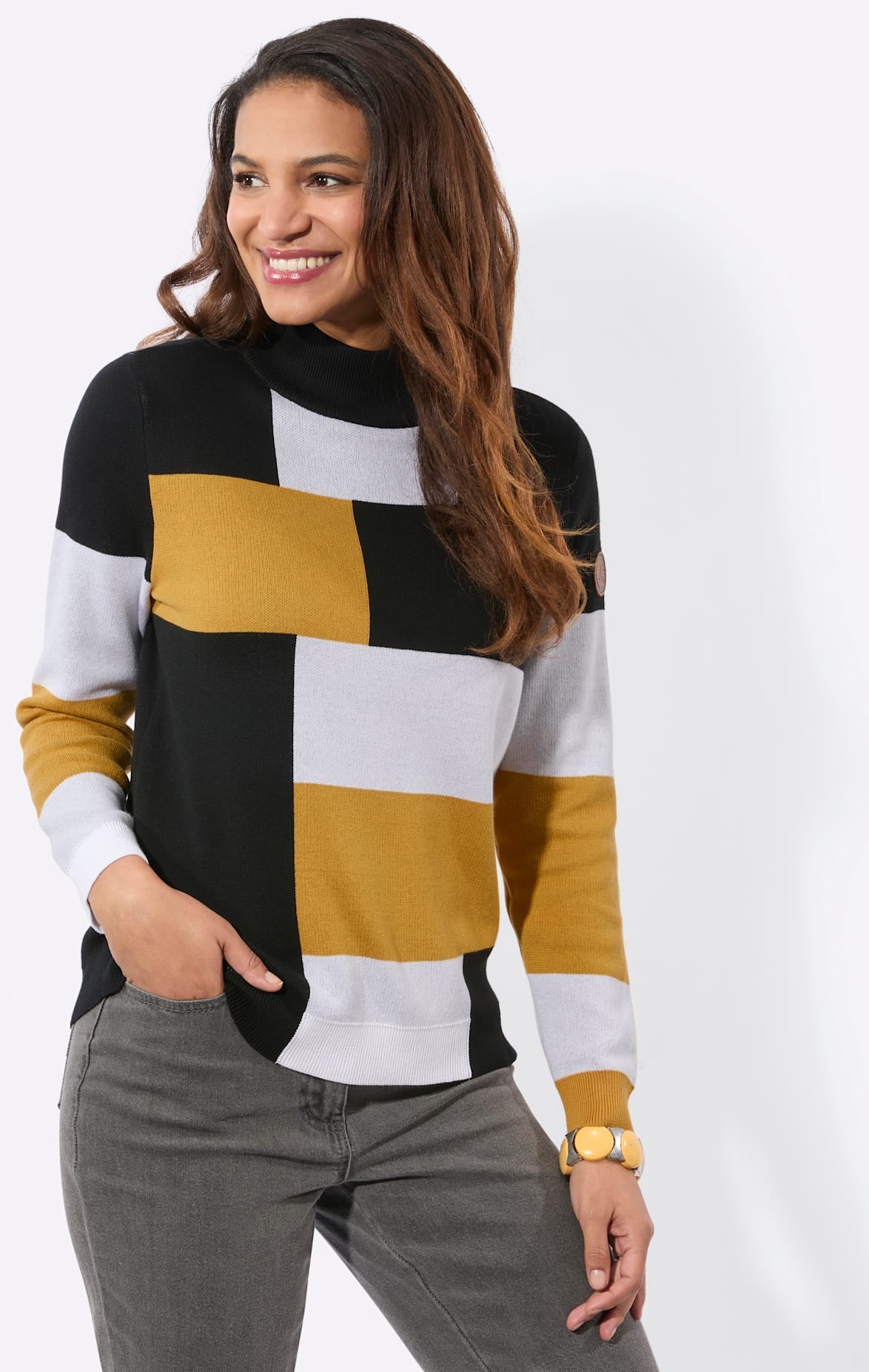 Casual Looks Strickpullover »Langarm-Pullover«