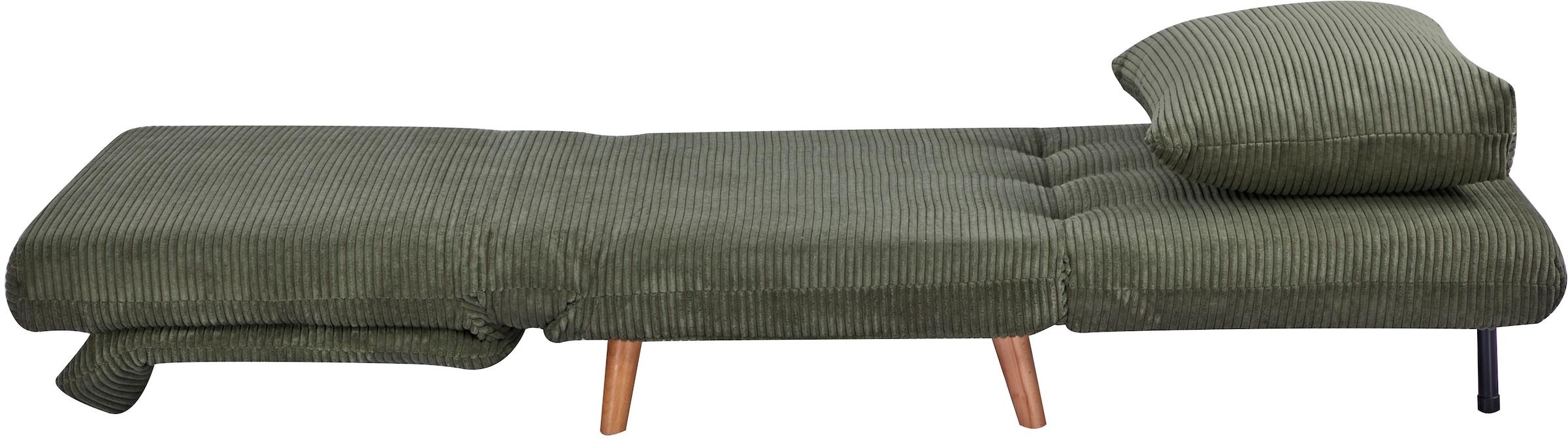 INOSIGN Sessel »AINSLEY«, wandelbar zum Gästebett, Schlafsofa, Webstoff u. Cord-Bezug