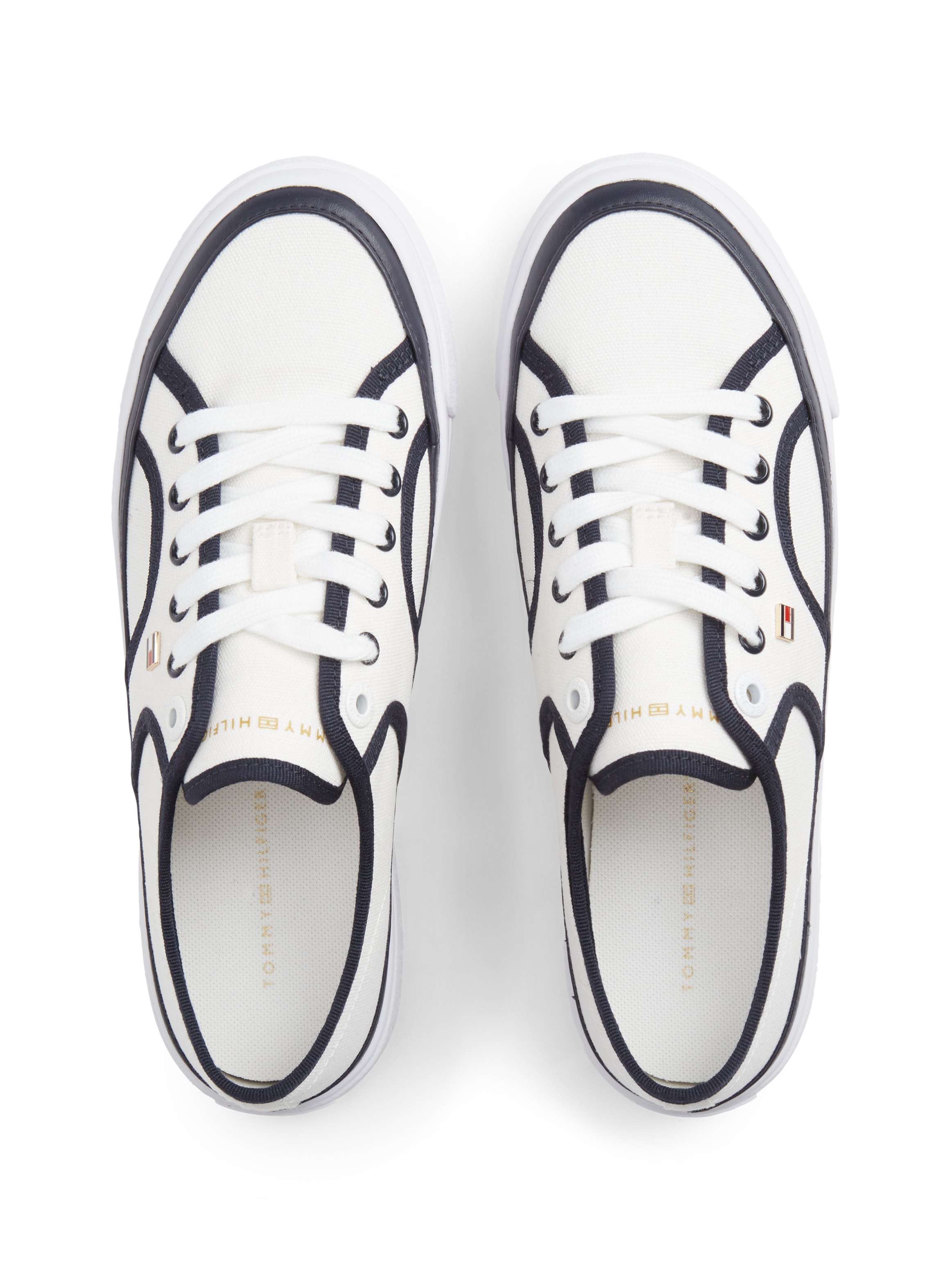 Tommy Hilfiger Plateausneaker »PLATFORM VULC SNEAKER PIPING«  Freizeitschuh, Halbschuh, Schnürschuh mit Kontrast-Paspellierung