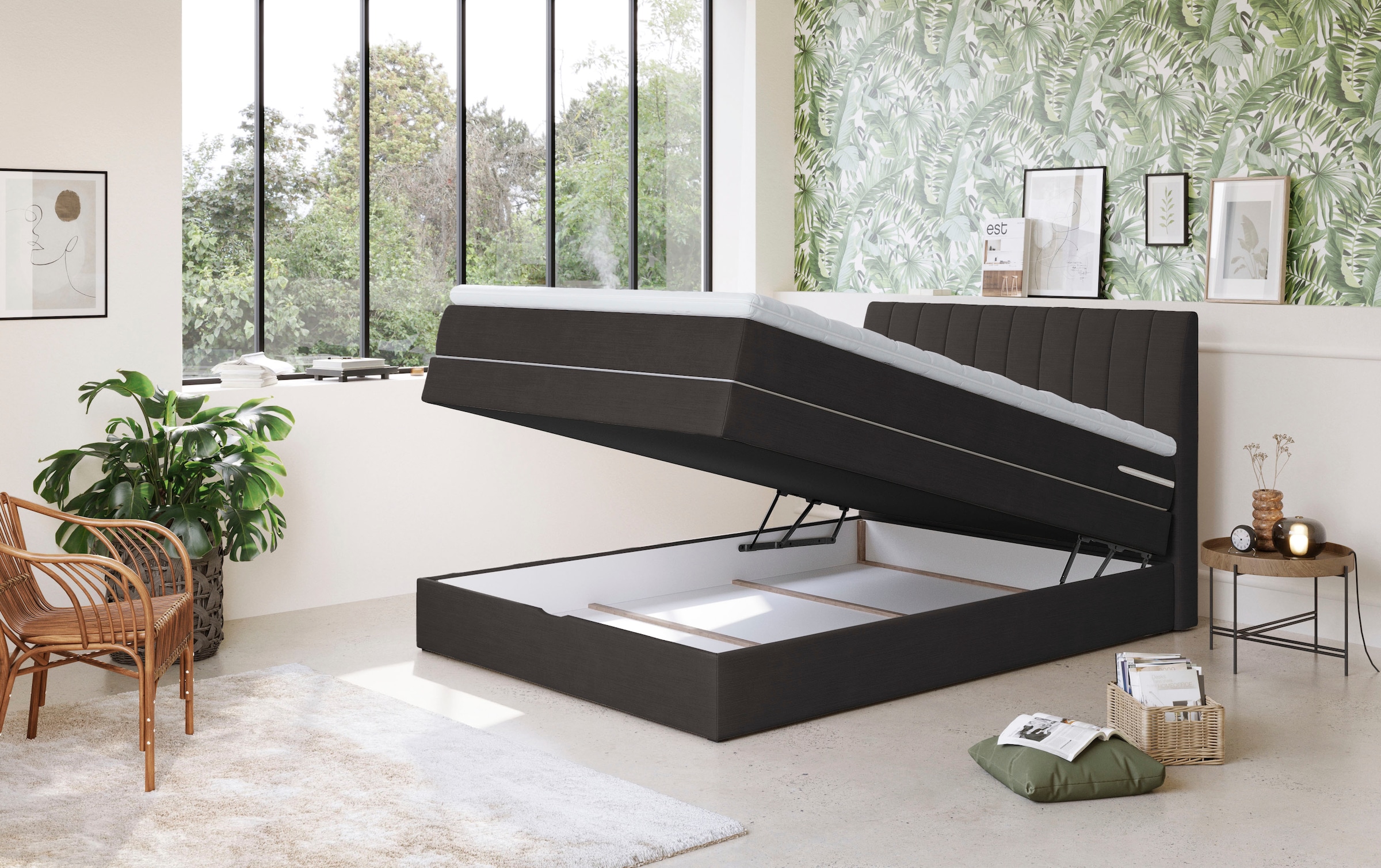 COTTA Boxspringbett »Shark inkl. Bettkasten und Topper«, erhältlich in den Breiten 140x200cm, 160x200cm und 180x200cm