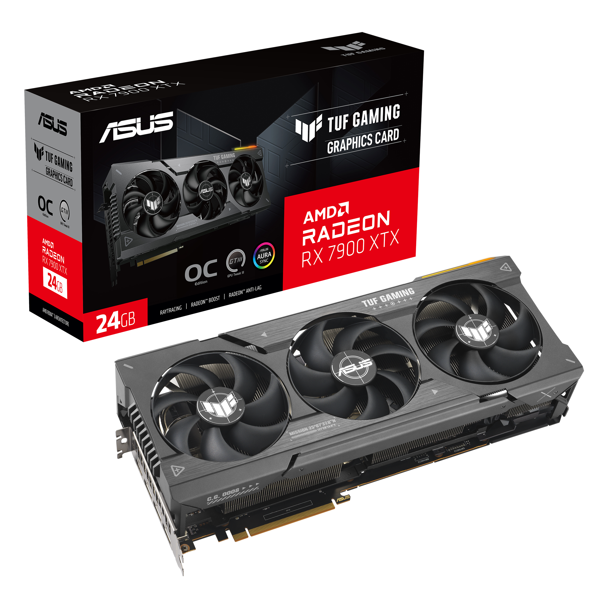 Asus Grafikkarte »TUF-RX7900XTX-O24G-GAMING« 24 GB GDDR6 in schwarz