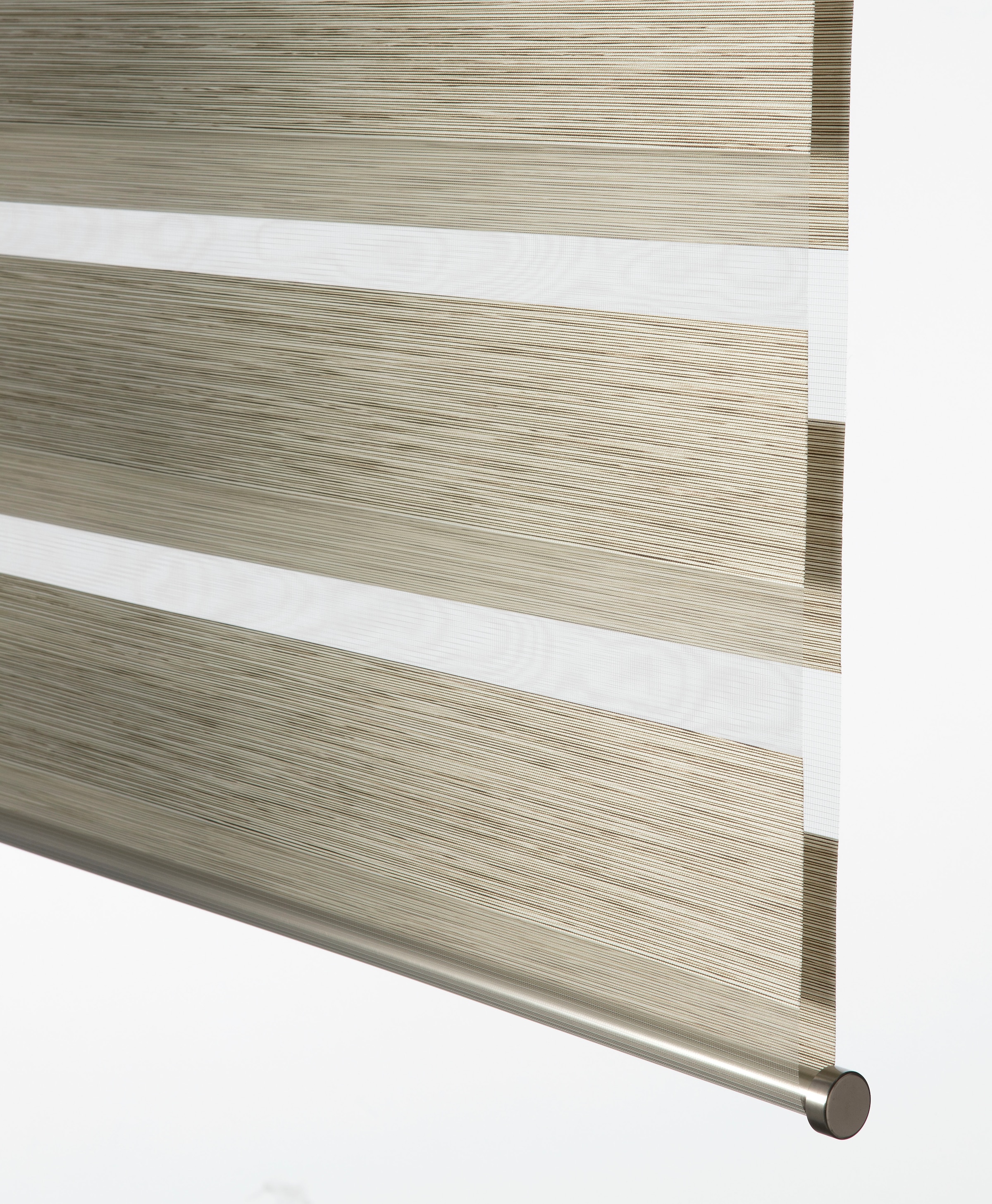 GARDINIA Doppelrollo »de luxe« halbtransparent Sichtschutz mit Bohren/ohne Bohren freihängend hochwertiges Gesamtkonzept mit silbernen Metallkomponenten