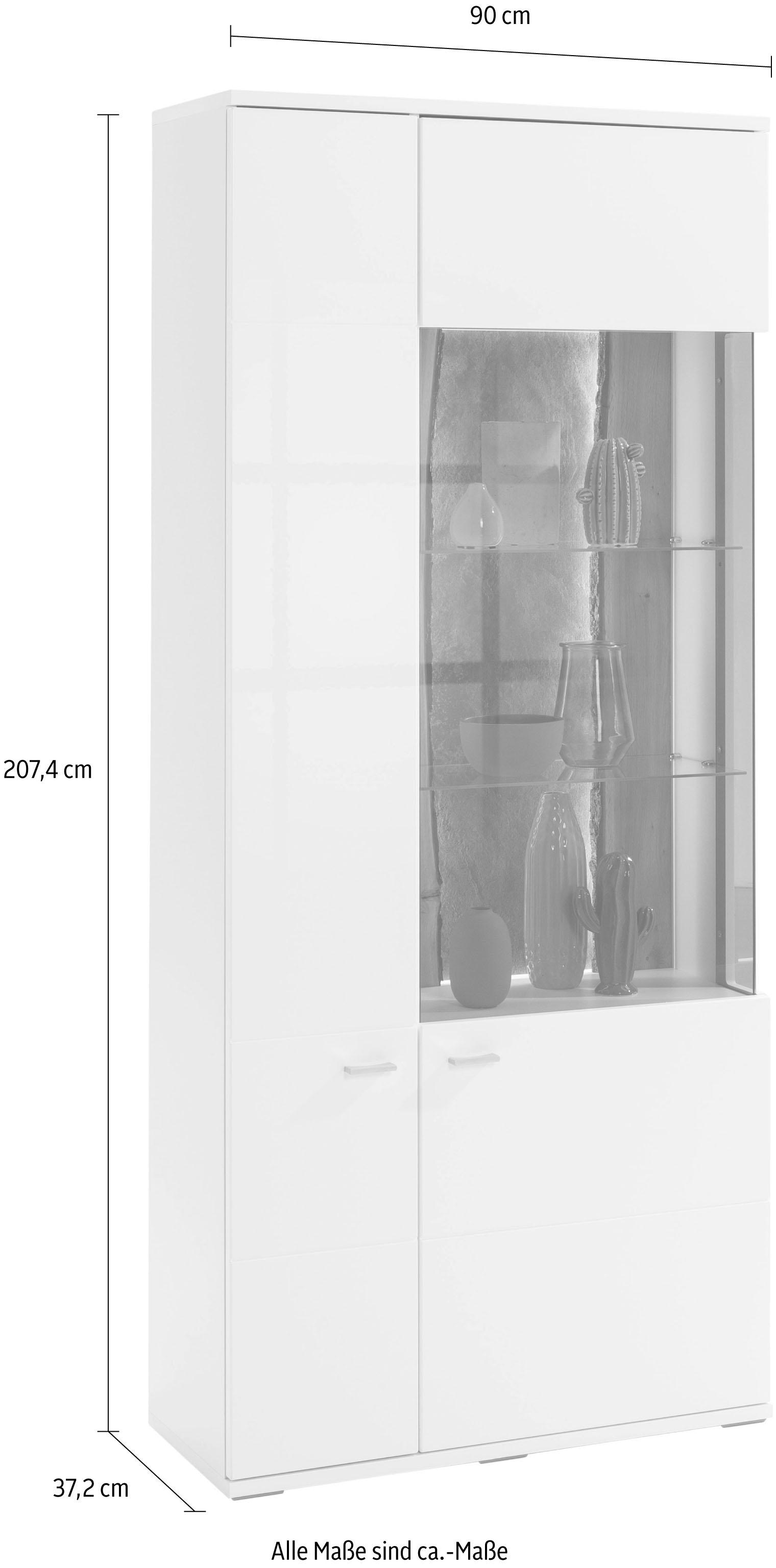 set one by Musterring Stauraumvitrine »TACOMA«, Typ 05/06, Höhe 207, 4 cm,  mit getönter Glastür bei OTTO