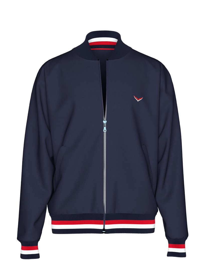 Trigema Sweatjacke »TRIGEMA Collegejacke mit kontrastfarbigen Elementen« 1 Stk.