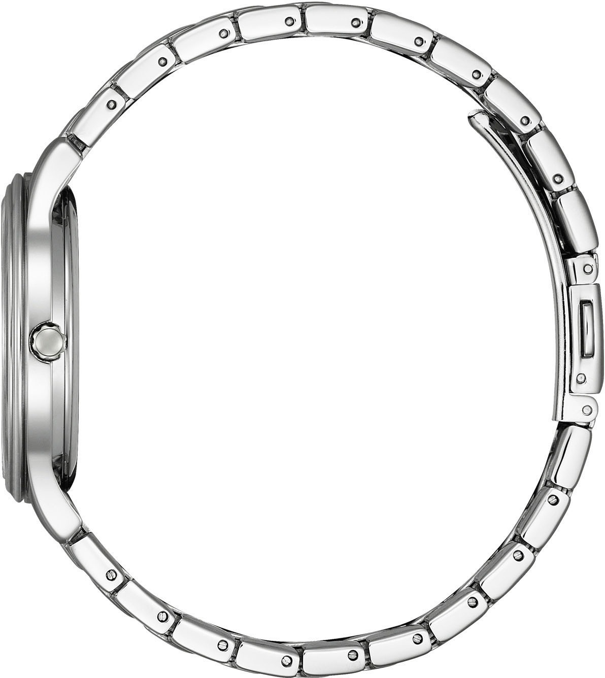 Citizen Solaruhr Armbanduhr, Damenuhr, Edelstahlarmband, Batterie-Entladungsanzeige