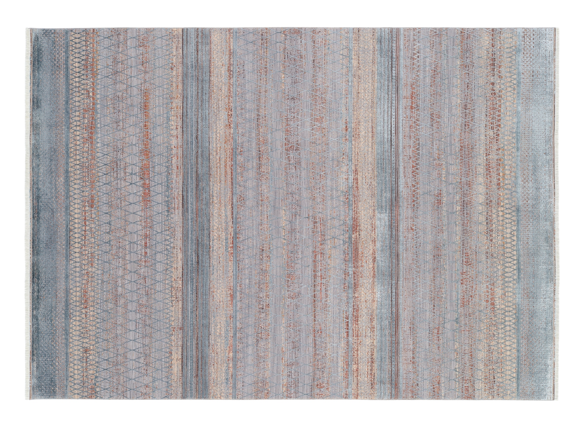 OCI DIE TEPPICHMARKE Teppich »FARBEN MASTER« rechteckig 7 mm Höhe Klassisches Muster, eingefasst, in 3-D-Optik, mit Fransen