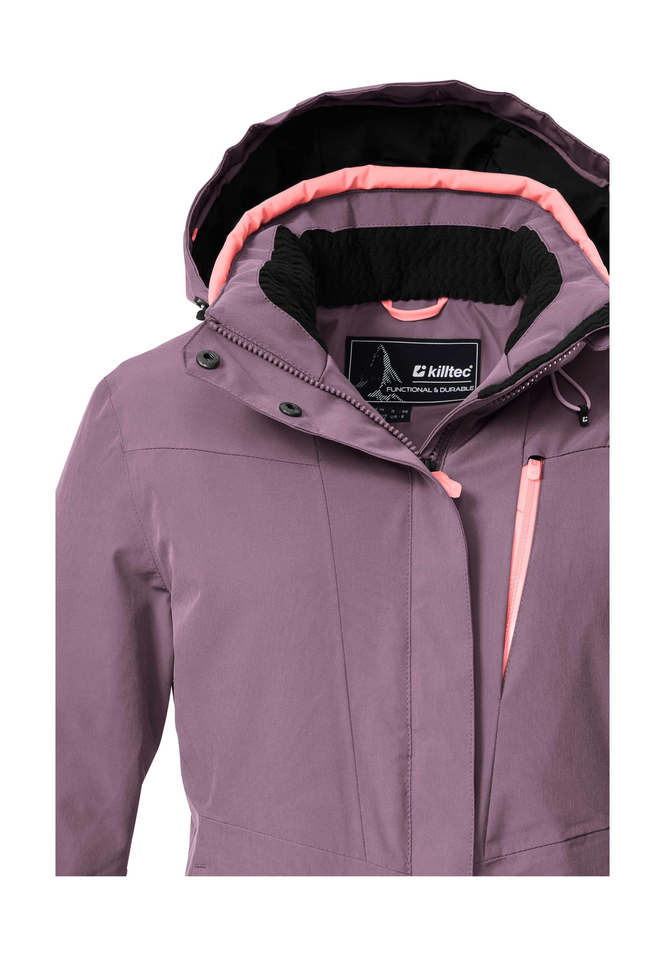 Killtec Skijacke »KSW 25 WMN SKI JCKT«, Atmungsaktive, wasserdichte Skijacke mit abnehmbarer Kapuze