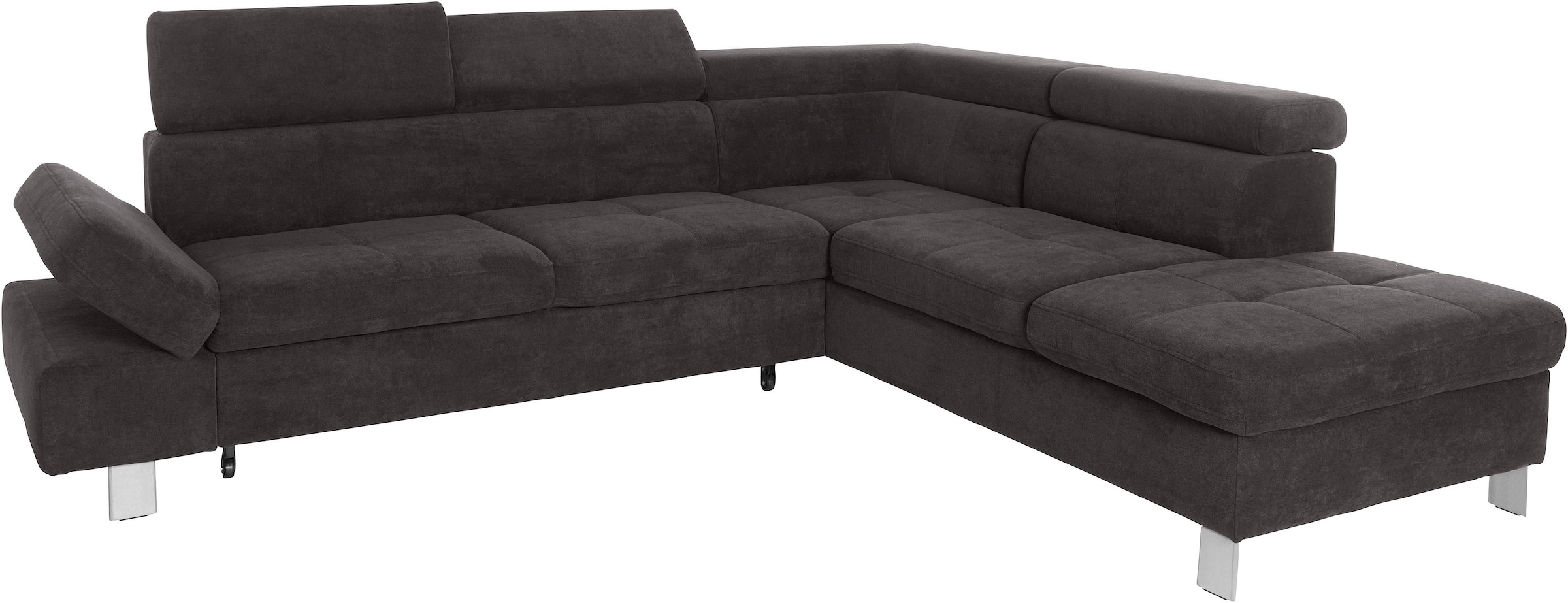 exxpo - sofa fashion Ecksofa »Fiji, L-Form«, mit Kopf- bzw. Rückenverstellung, wahlweise mit Bettfunktion