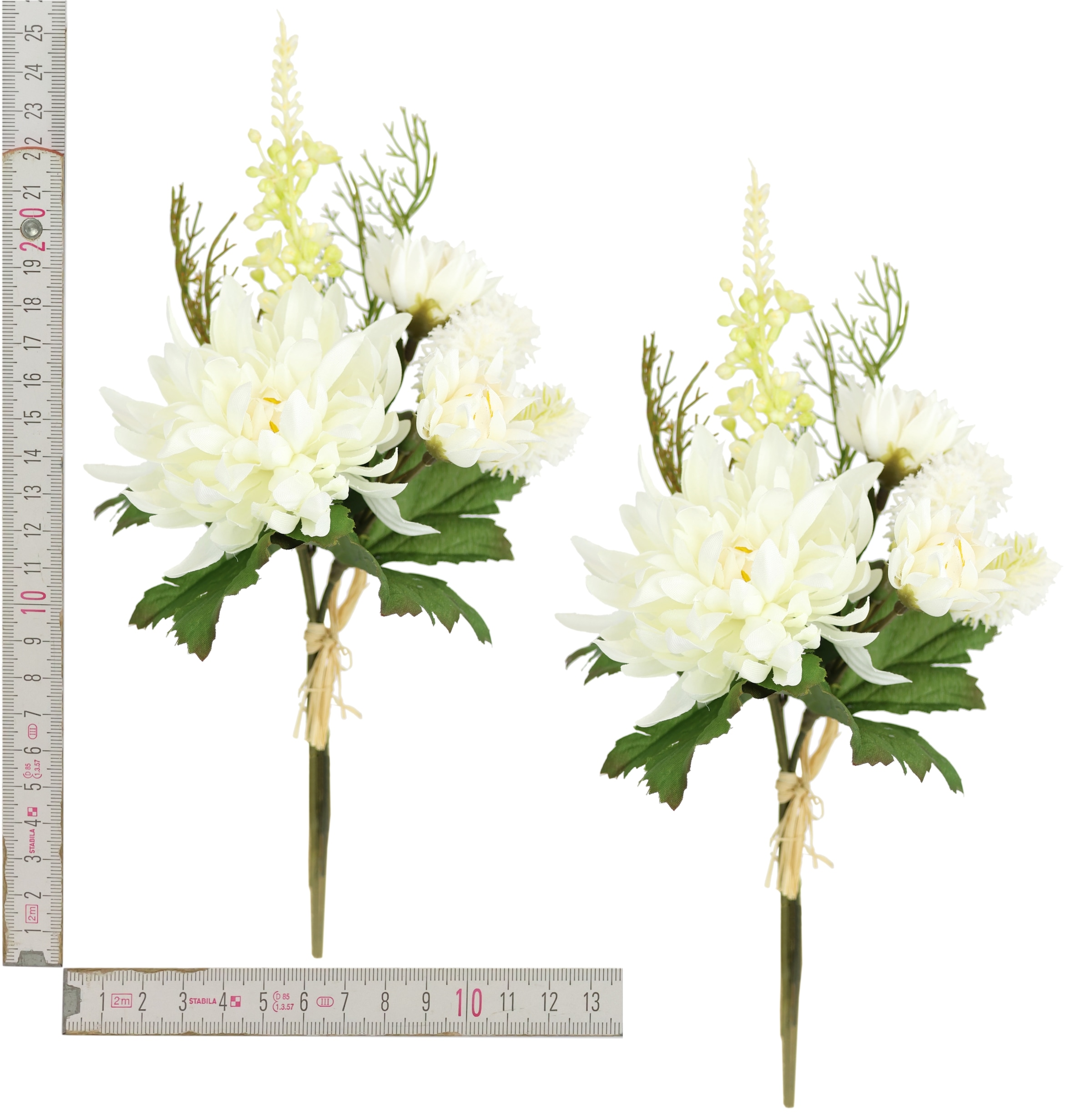I.GE.A. Kunstblume »Chrysanthemen-Bund 2er Set«, 25cm Strauß künstlich Bouquet Seidenblume Blumenbouquet Blumenstrauß