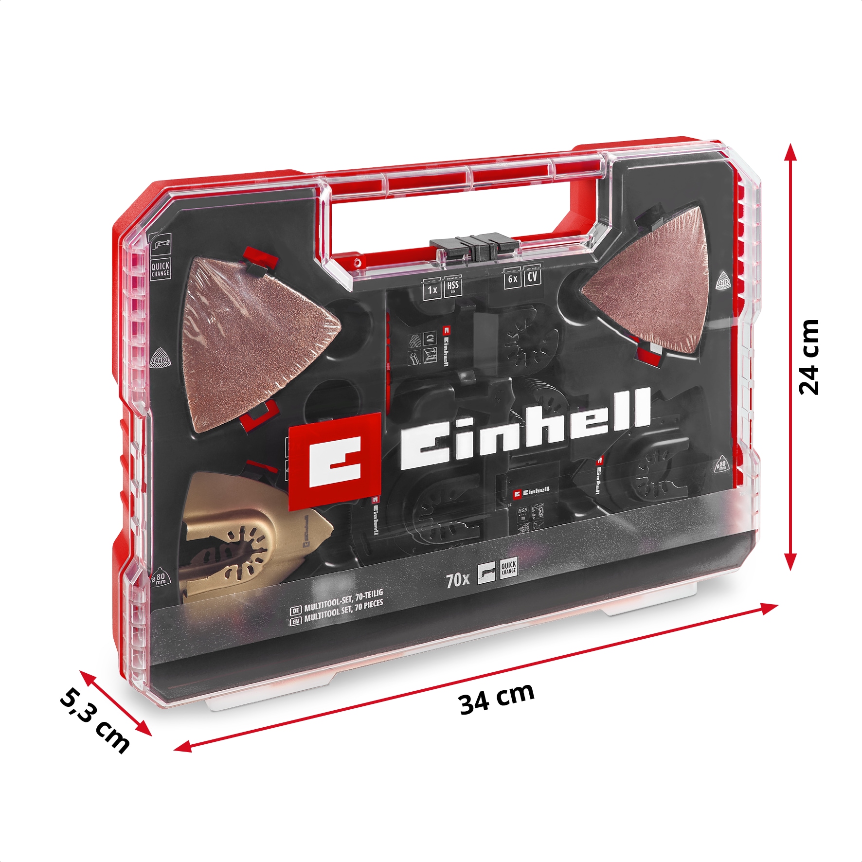 Einhell Tauchsägeblatt »XXL-CASE« 70-tlg. Multitool-Set