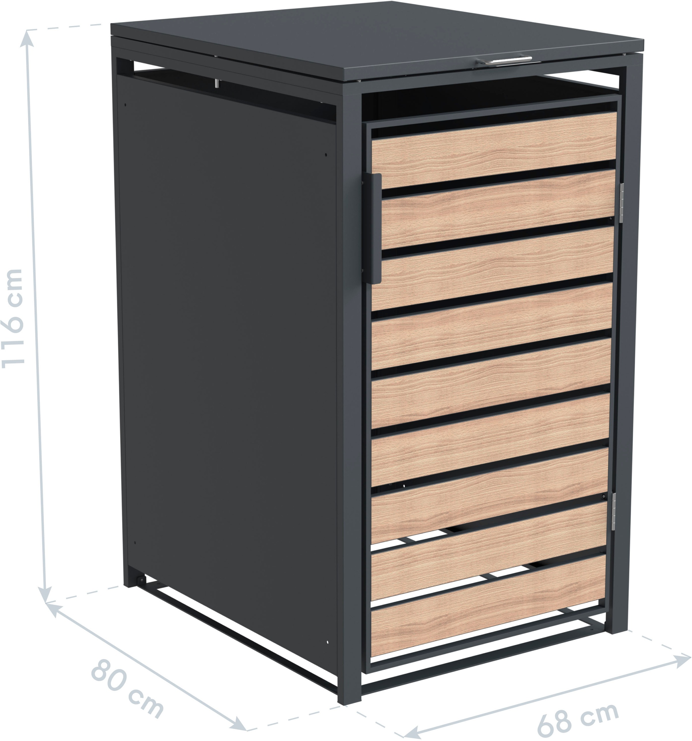 WESTMANN Mülltonnenbox »Lacina« Platz für 1 Mülltonne 240 L, BxHxT: 68x80x116 cm