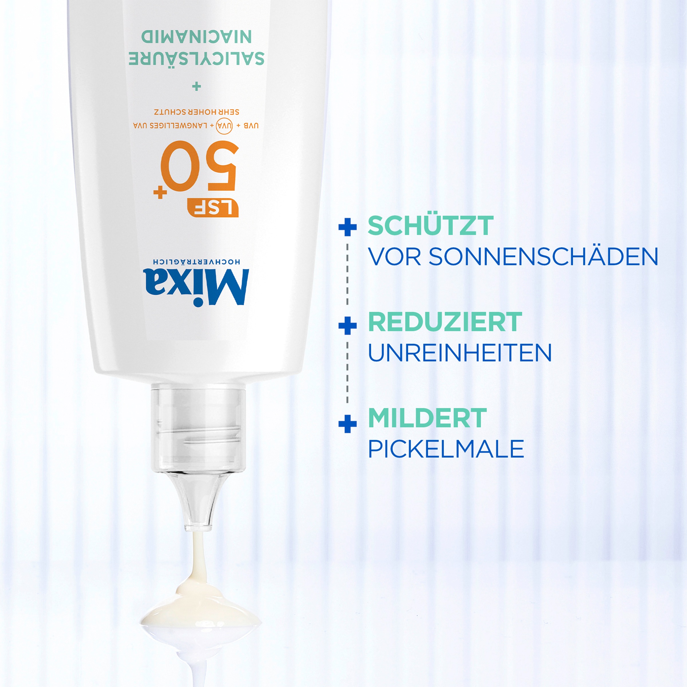 Mixa Gesichts-Reinigungsfluid »MIXA ANTI-UNREINHEITEN LSF50 + UV FLUID« mit Niacinamid