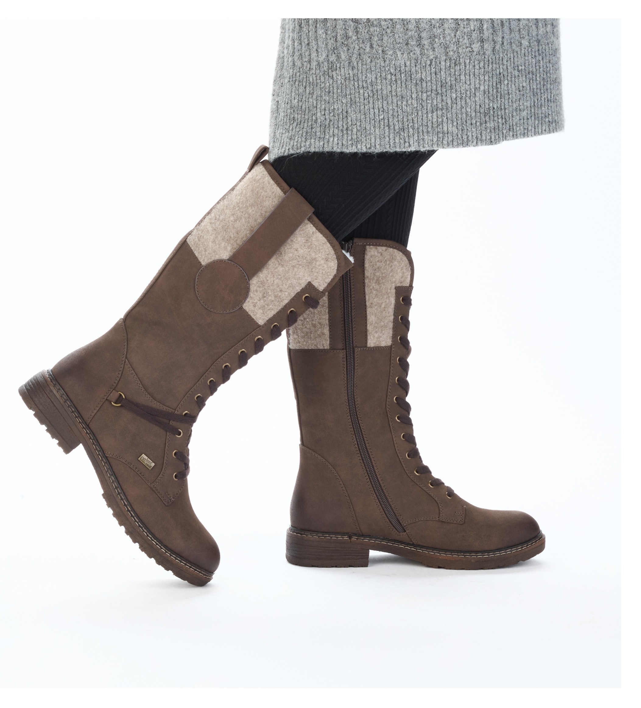 Rieker Schnürstiefel  , Winterstiefel, Blockabsatz, Warmfutter, mit Tex-Ausstattung