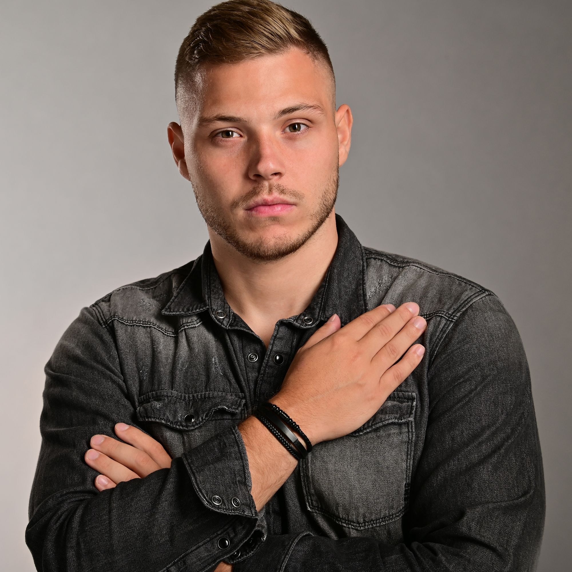 Adelia´s Lederarmband »Herren Armband ¿ Lederarmband aus Leder 21 cm«